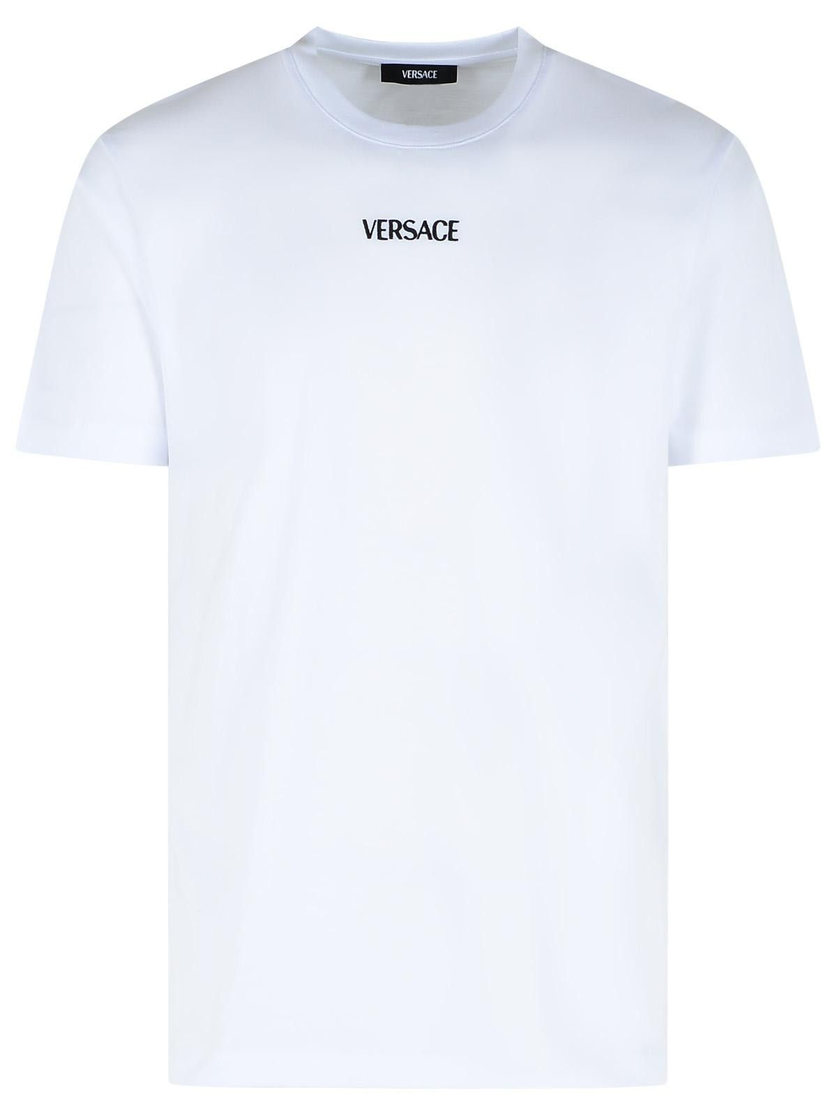 Versace VERSACE White Cotton T-Shirt Size US M / EU 48-50 / 2 - 1 Thumbnail