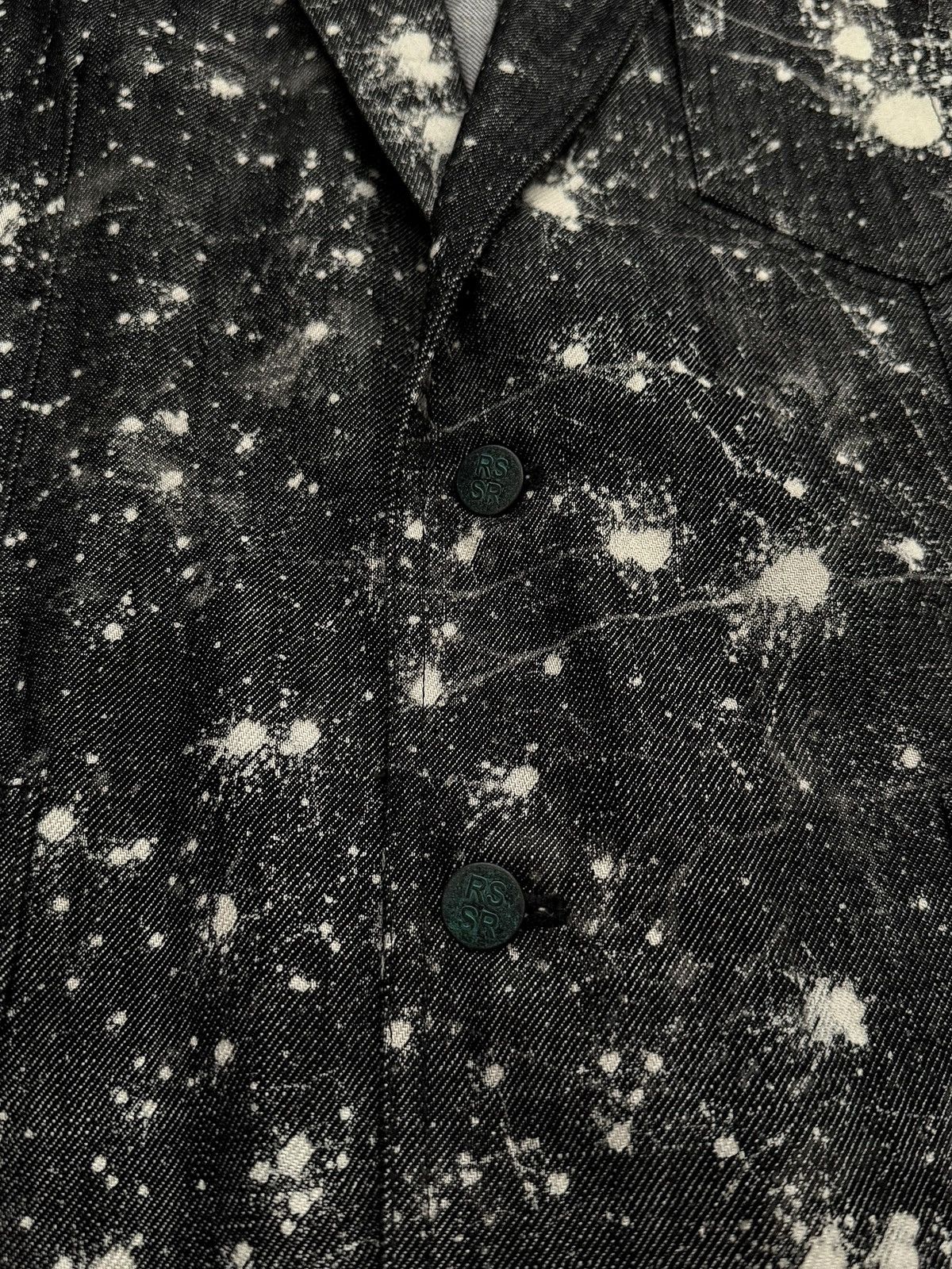 Raf Simons × Sterling Ruby 2010 1/1 Bleach Stars Denim Blazer Coat Size US M / EU 48-50 / 2 - 3 Thumbnail
