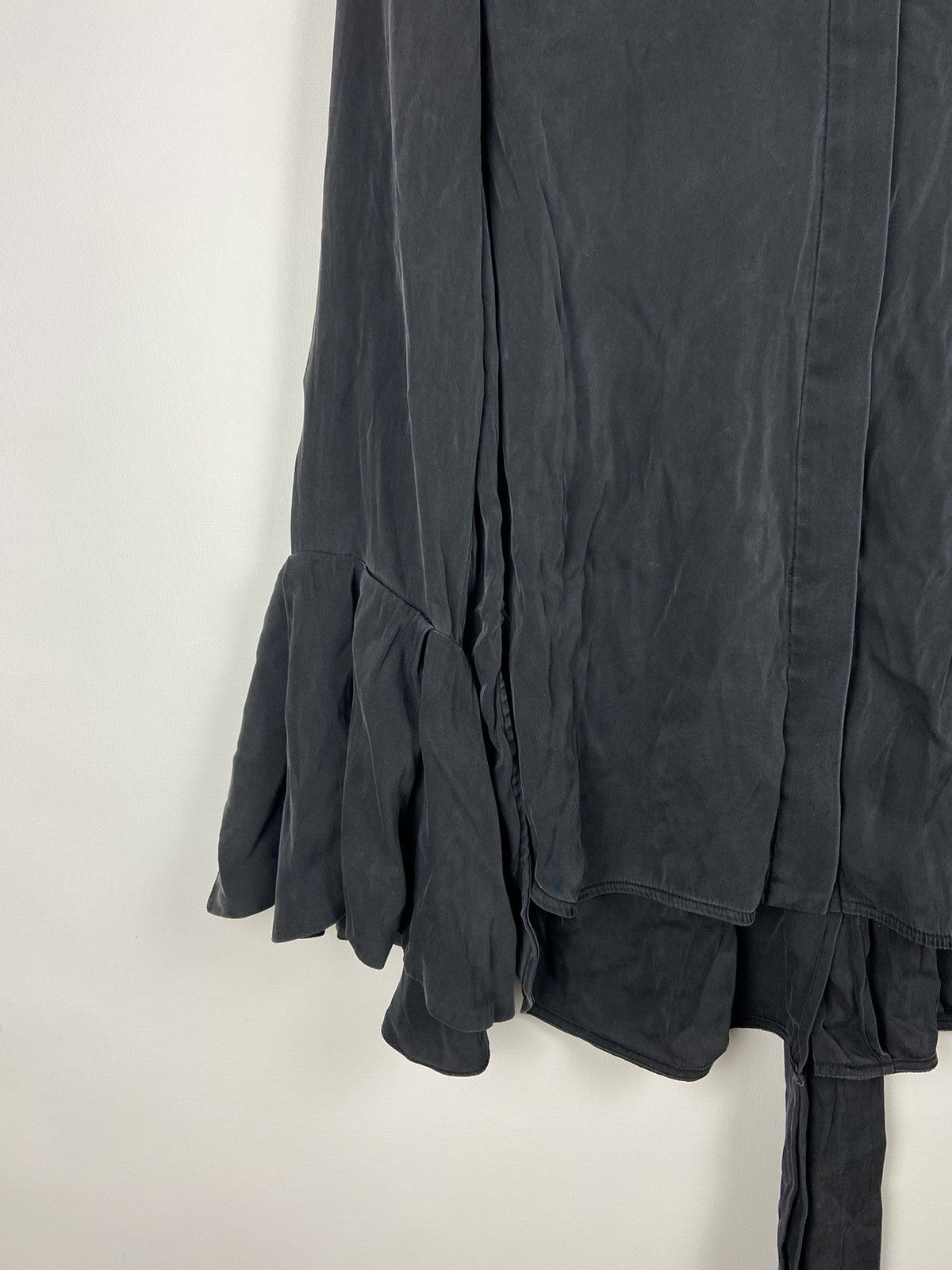 ELLERY Ellery Luxury Black Shirt Asymmetrical Long Sleeve Silk Size M / US 6-8 / IT 42-44 - 5 Thumbnail