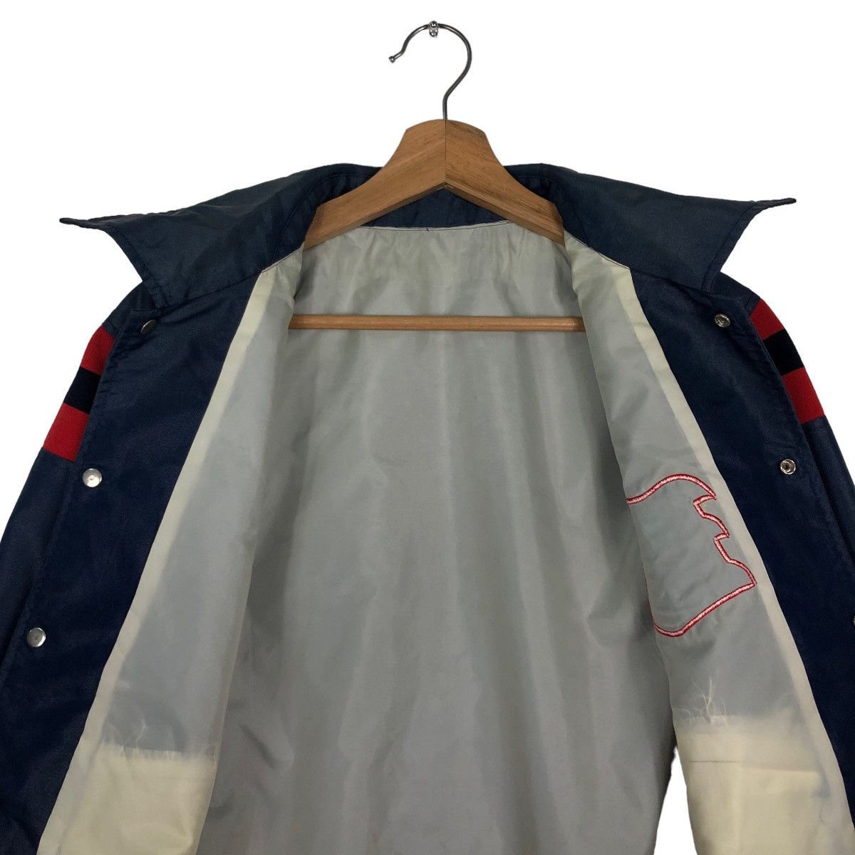 Japanese Brand 🔥Vintage Satin Bomber Jacket Descente Japan Made Big Logo Size US L / EU 52-54 / 3 - 11 Thumbnail