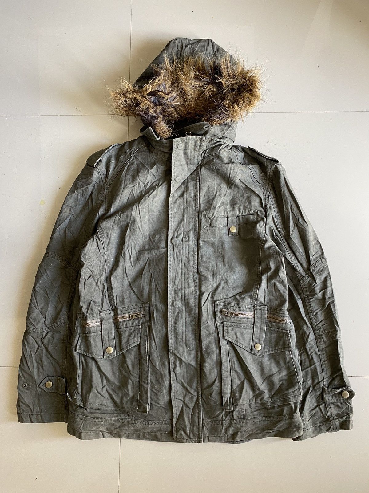 If Six Was Nine × Le Grande Bleu (L.G.B.) × PPFM 2000s PPFM faux fur parka heavy jacket Size US M / EU 48-50 / 2 - 1 Thumbnail