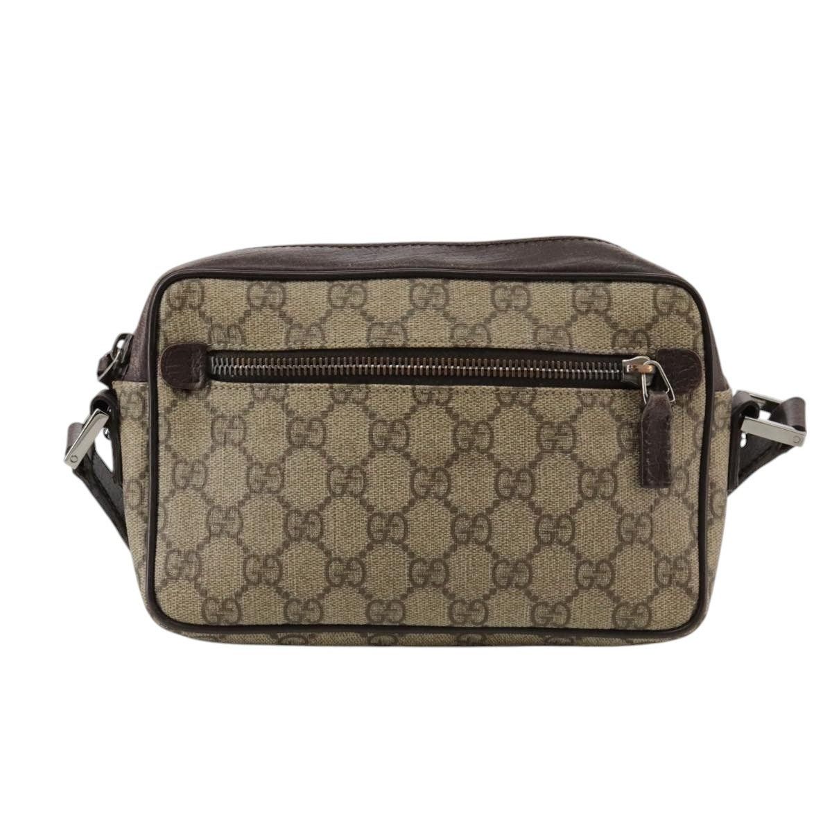 Gucci GUCCI GG Supreme Web Sherry Line Shoulder Bag Beige Silver Size ONE SIZE - 3 Thumbnail
