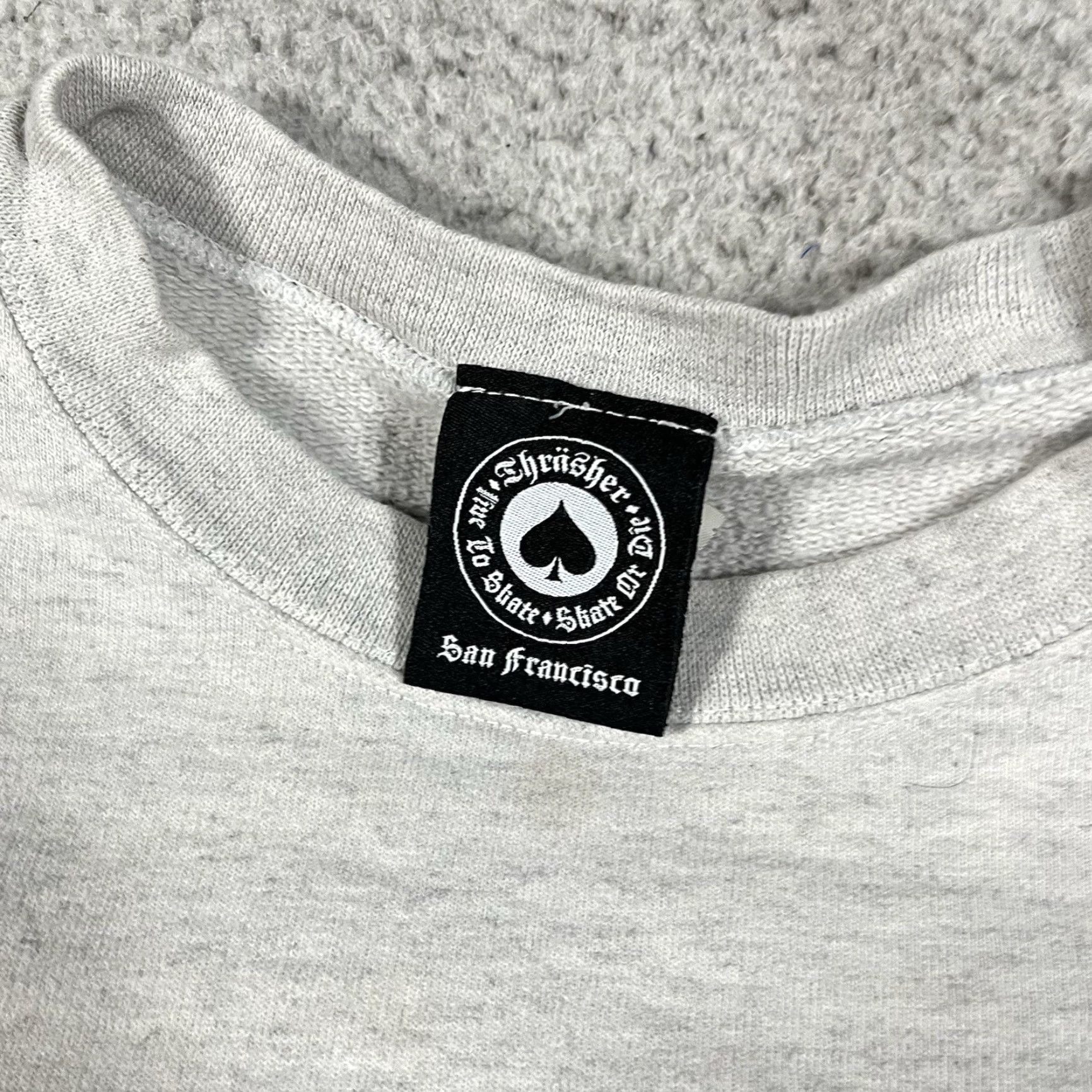 Thrasher Thrasher Sweatshirt Mens M Gray Crewneck 90s Grunge VTG Hooded Graphic Print Pockets Logo Size US M / EU 48-50 / 2 - 2 Thumbnail