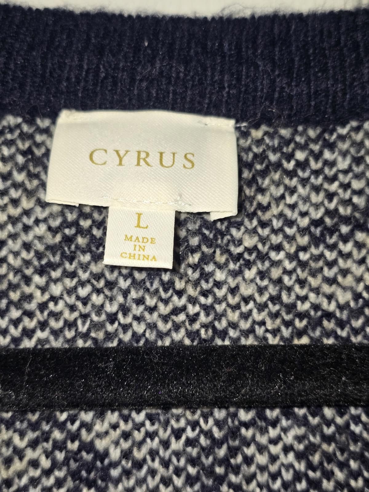 Caruso Cyrus Women's Black and White Patterned Button-Up Sweater Size L / US 10 / IT 46 - 3 Thumbnail