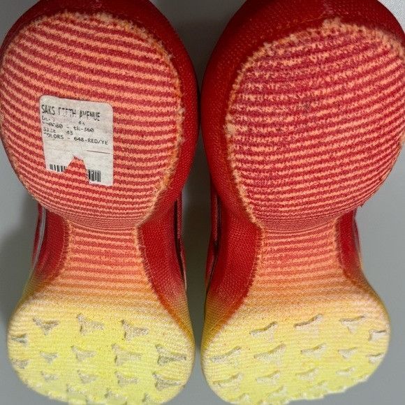 Givenchy Givenchy TK-360 Red Yellow Mid-Top Knit Sneakers Size EU 43/ Size US 10 / EU 43 - 5 Thumbnail