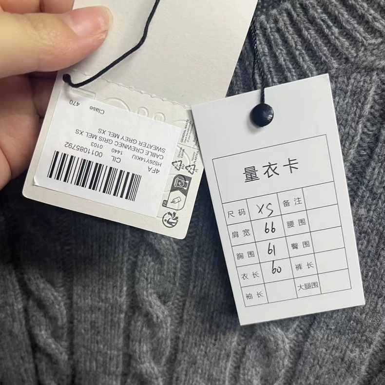 Loewe LOEWE Gray solid round neck long sleeve loose sweater Size XS / US 0-2 / IT 36-38 - 5 Thumbnail