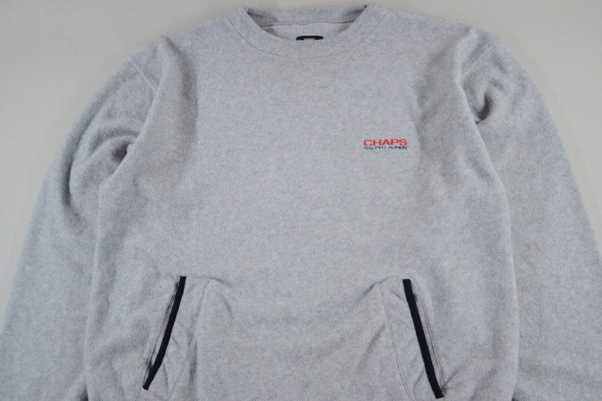 Chaps Ralph Lauren × RRL Ralph Lauren × Ralph Lauren Purple Label 90’s Unisex Polo RRL Logo Fleece Long Sleeve Pullover Sweatshirt Jumper Size US M / EU 48-50 / 2 - 11 Thumbnail