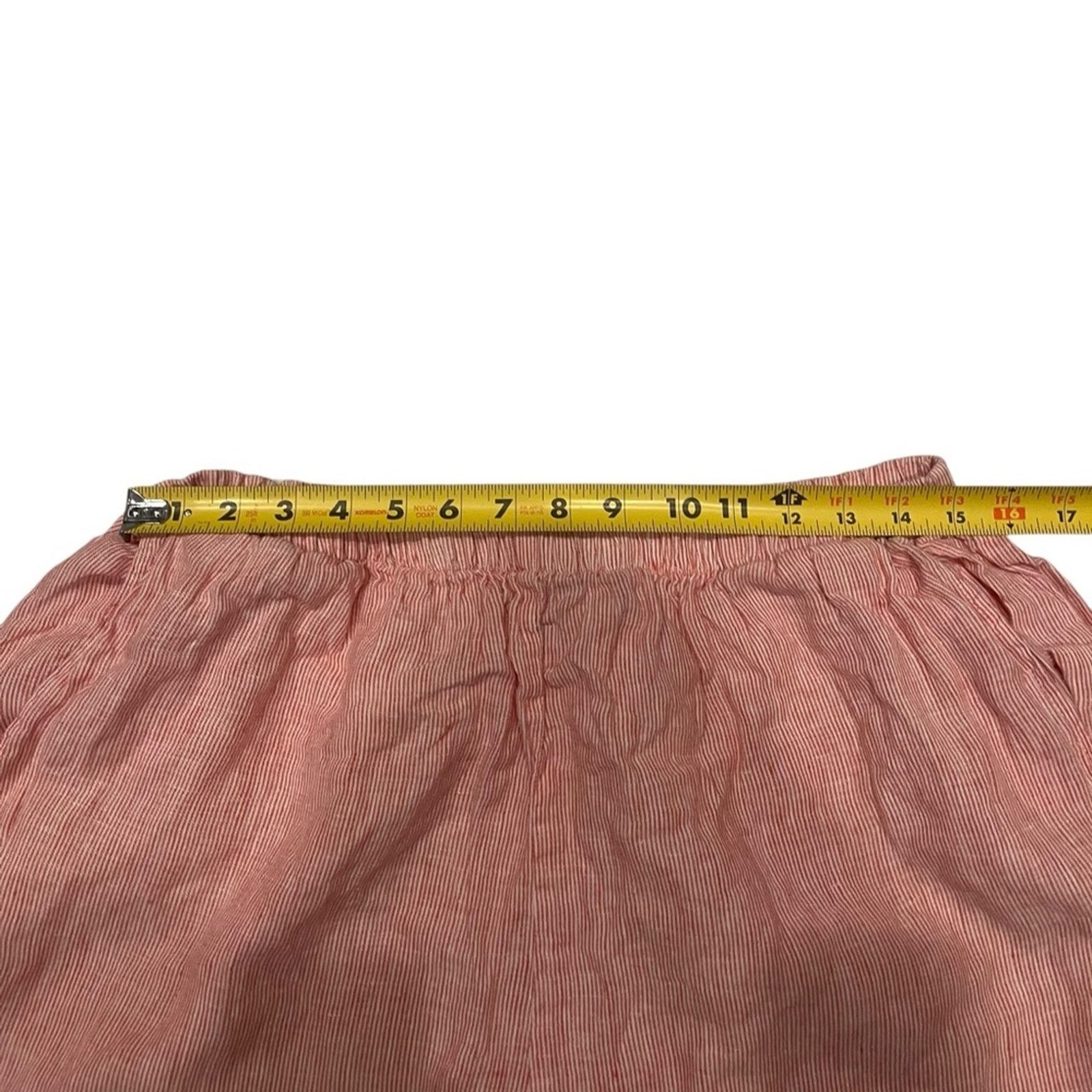 FLAX Flax Designs 100% Linen Women's Wide Leg Pants Size L Size 30" / US 8 / IT 44 - 3 Thumbnail