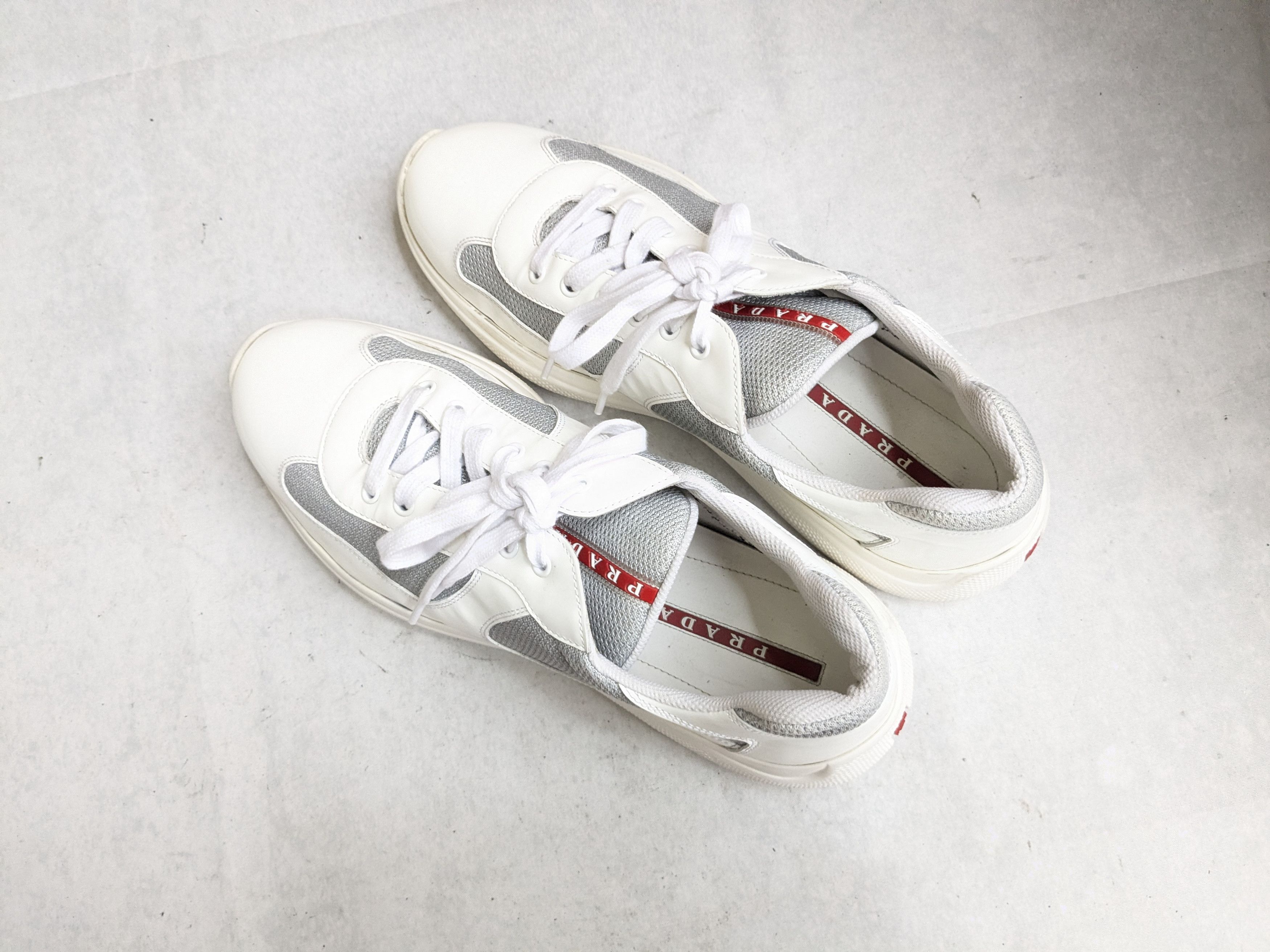 Prada Prada America's Cup Sneakers White Patent Leather 13 Size US 13 / EU 46 - 15 Thumbnail