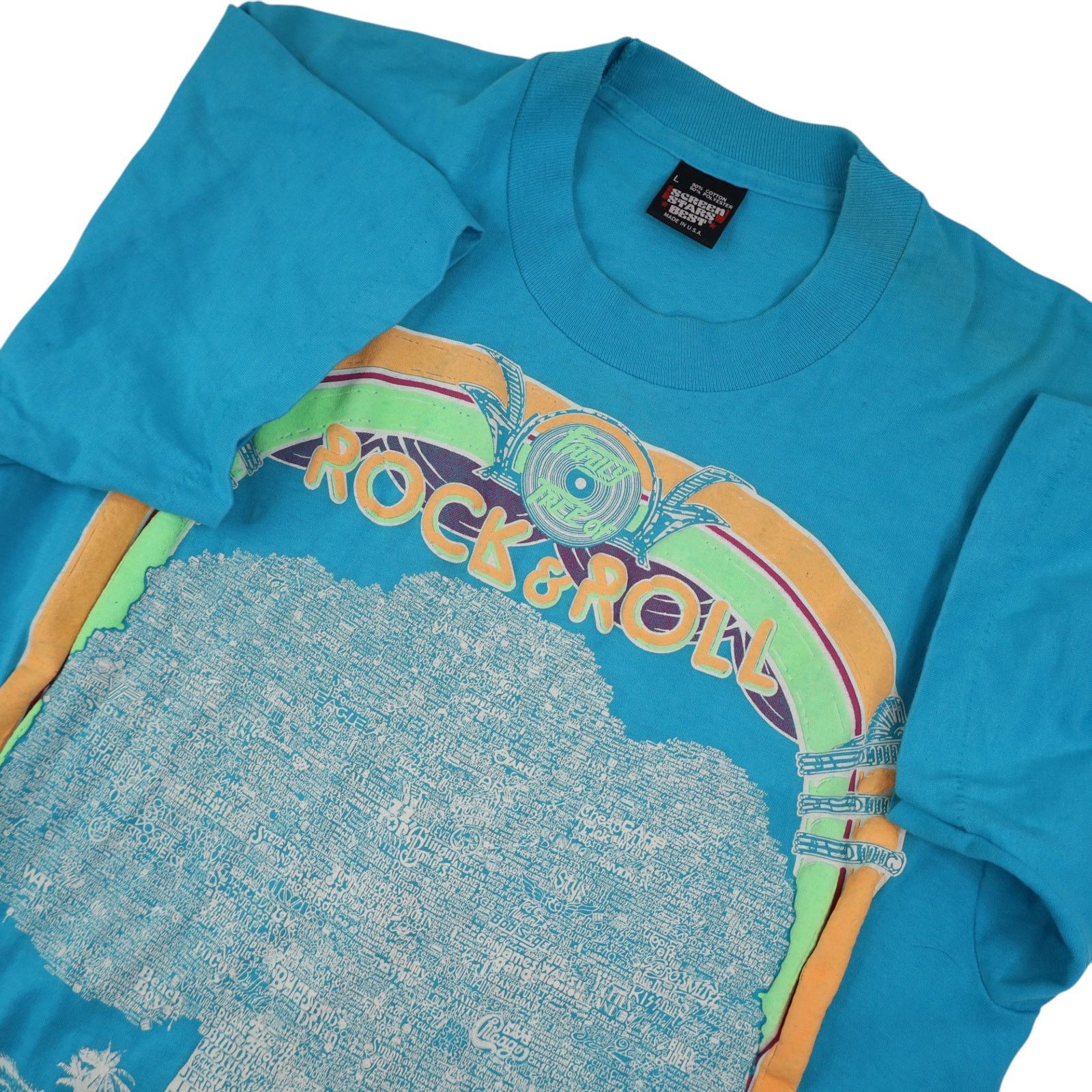 Band Tees × Vintage Vintage Rock & Roll Family Tree Graphic T Shirt Size US L / EU 52-54 / 3 - 9 Thumbnail