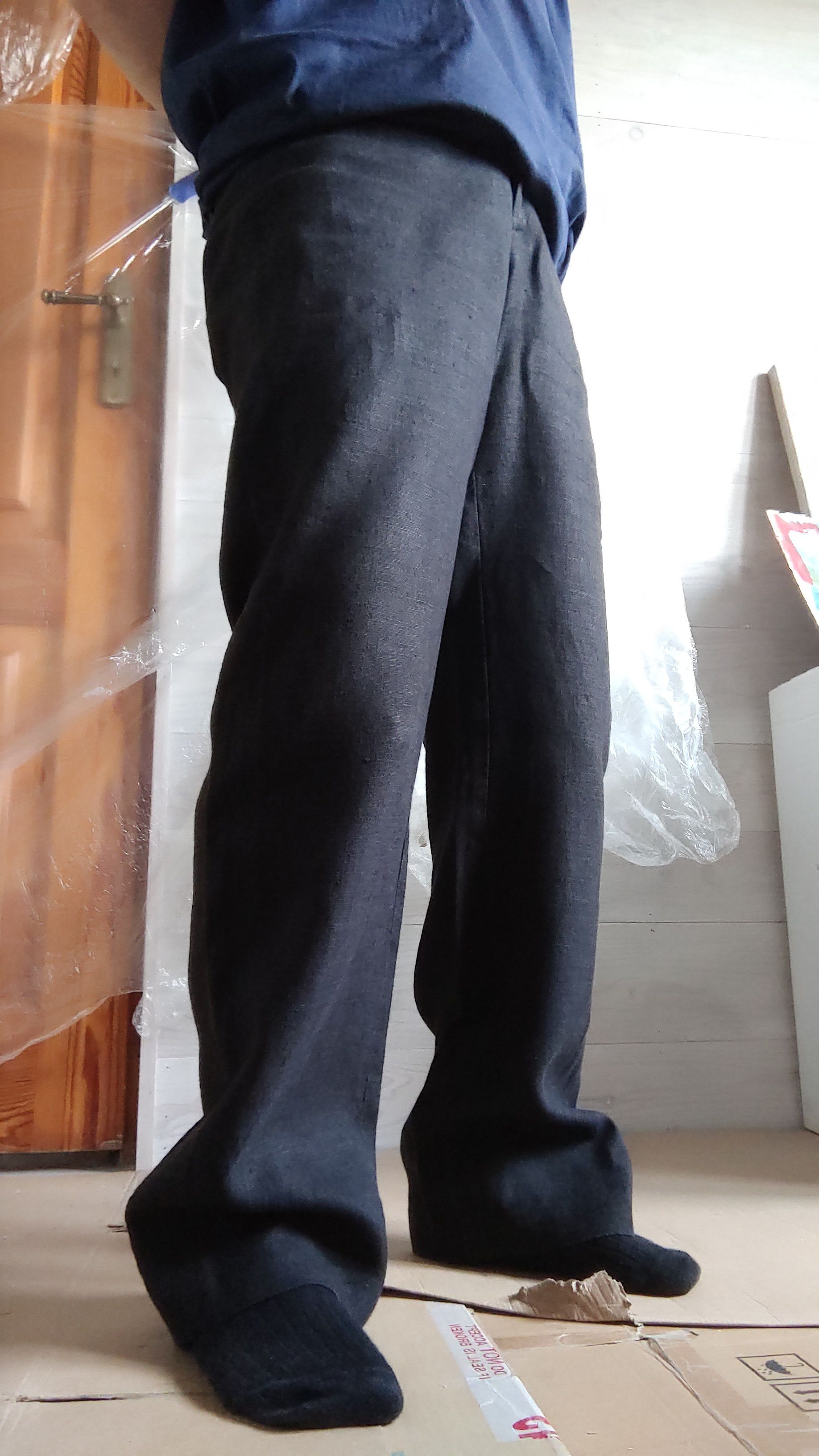 Vintage 100% Linen Vintage Pants High Waist Minimal y2k Wide Flared Size US 31 - 7 Thumbnail