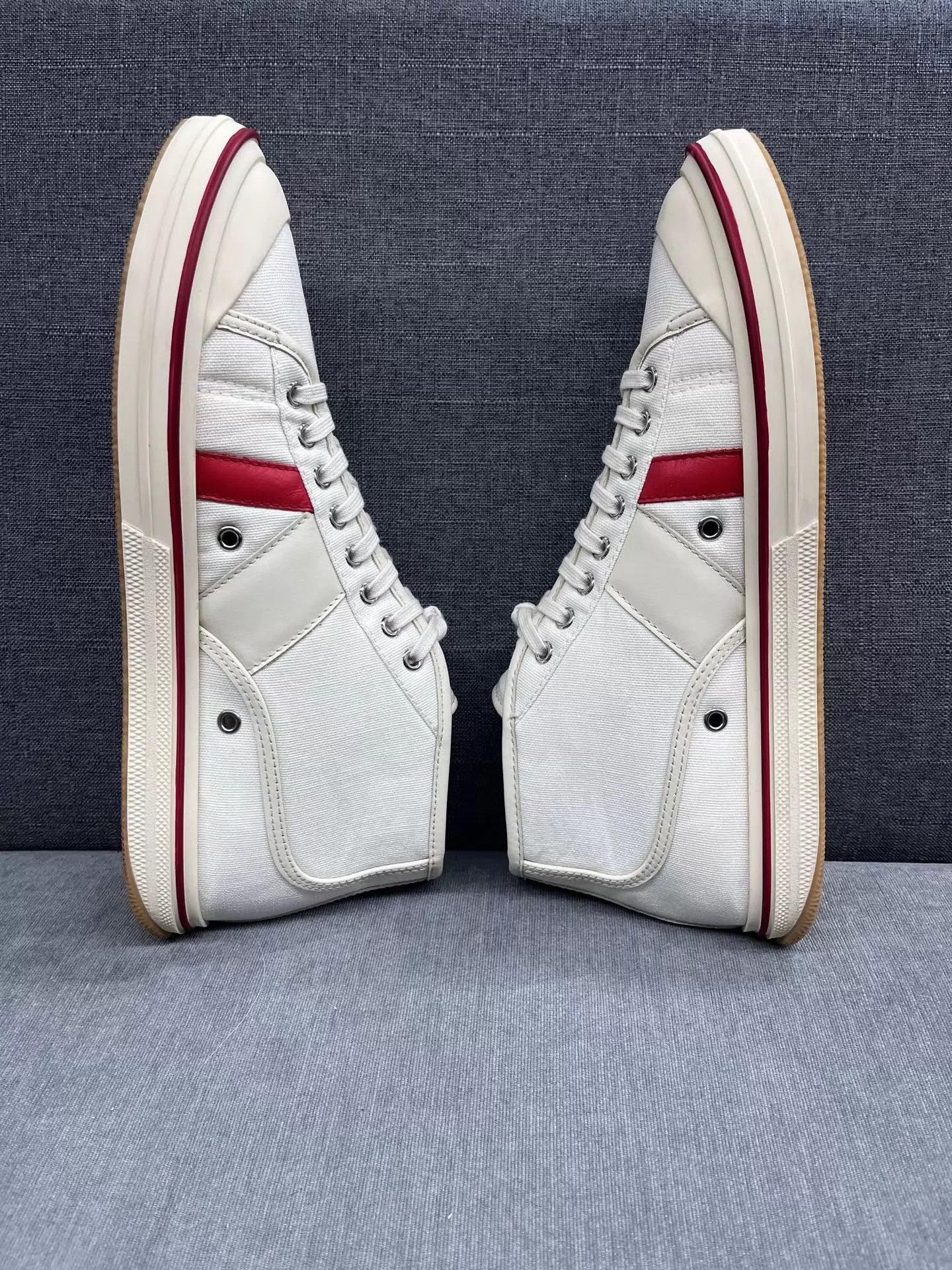 Bottega Veneta BV Eliot Round Toe Lace-Up Mid-Top Canvas Sneaker 43 99 New Size US 10 / EU 43 - 4 Thumbnail