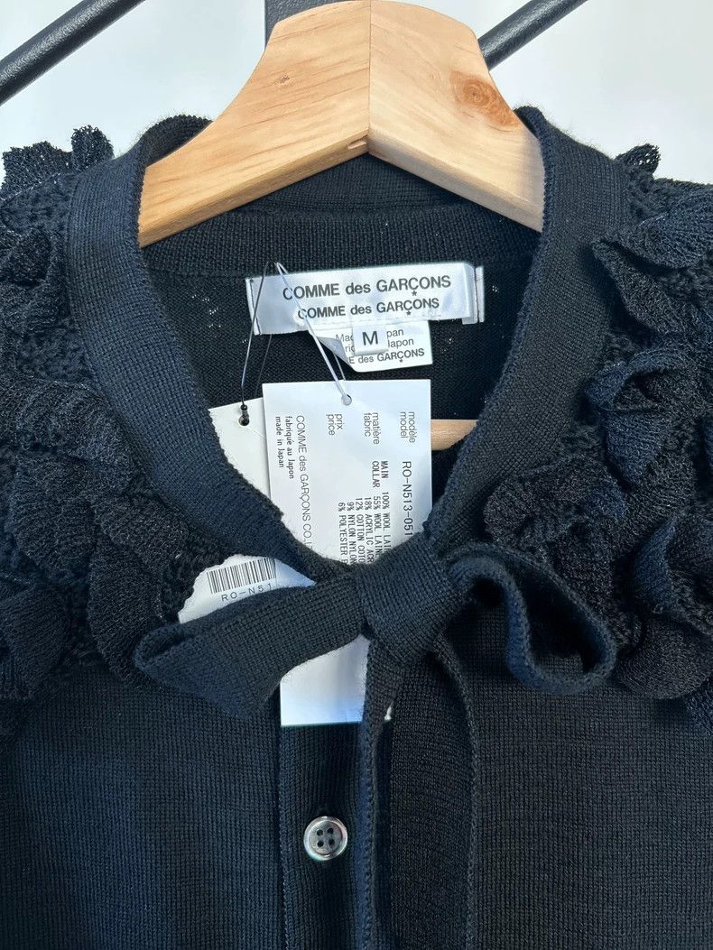 Comme des Garcons Comme Des Garcons Wool bow lace cardigan Size S / US 4 / IT 40 - 2 Thumbnail