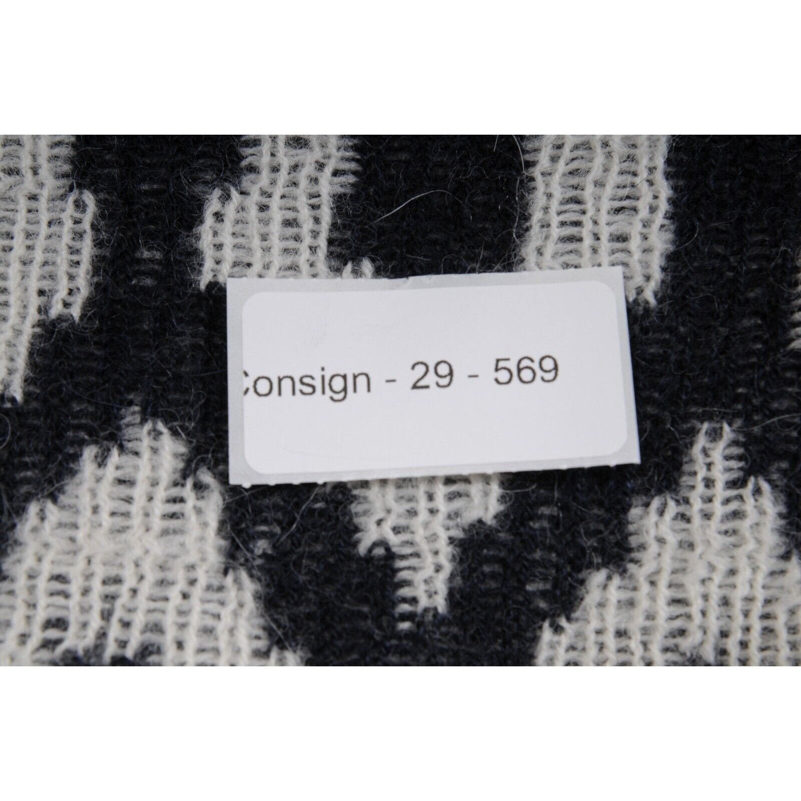 Prada Chevron Print Sweater Black White Alpaca Pullover Size US XL / EU 56 / 4 - 6 Thumbnail