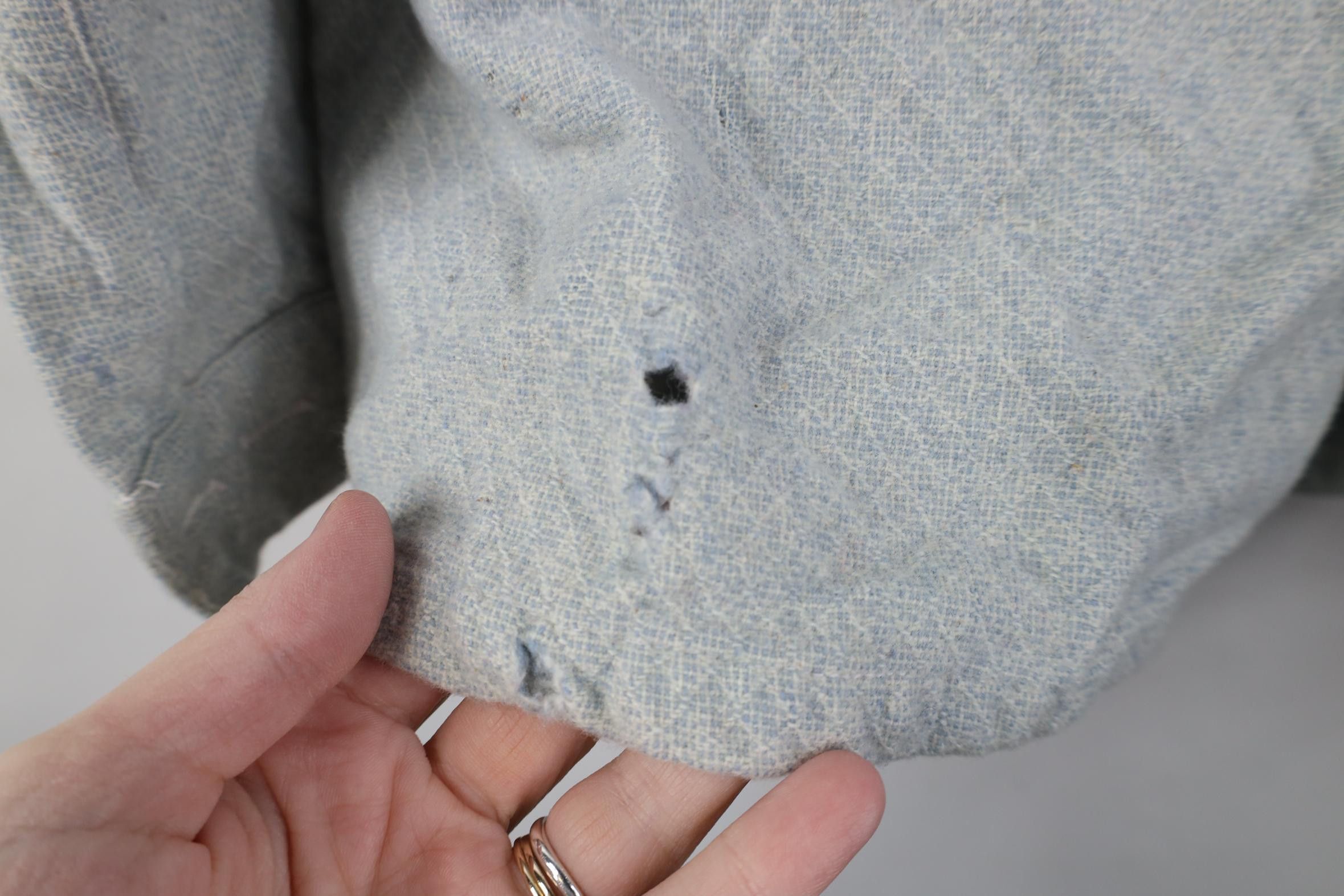 Vintage Vintage 50s 60s Pearl Button Wool Knit Button Shirt Blue USA Size US S / EU 44-46 / 1 - 5 Thumbnail
