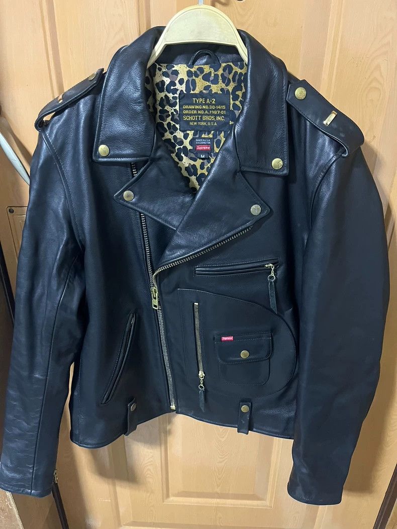 Schott Schott Co-branded buffalo leather leopard print leather ja Size US M / EU 48-50 / 2 - 1 Thumbnail