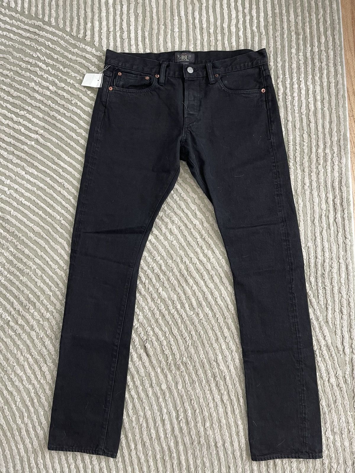 RRL Ralph Lauren Double RL RRL Black Denim Slim Size 31x34 Made in USA Size US 31 - 1 Thumbnail