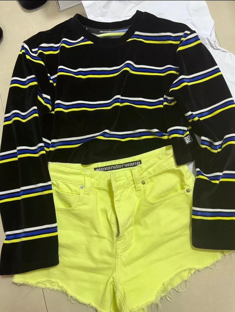 Alexander Wang Alexander Wang Striped Top & Shorts Set- Size 24" / US 00 / IT 34 - 1 Thumbnail