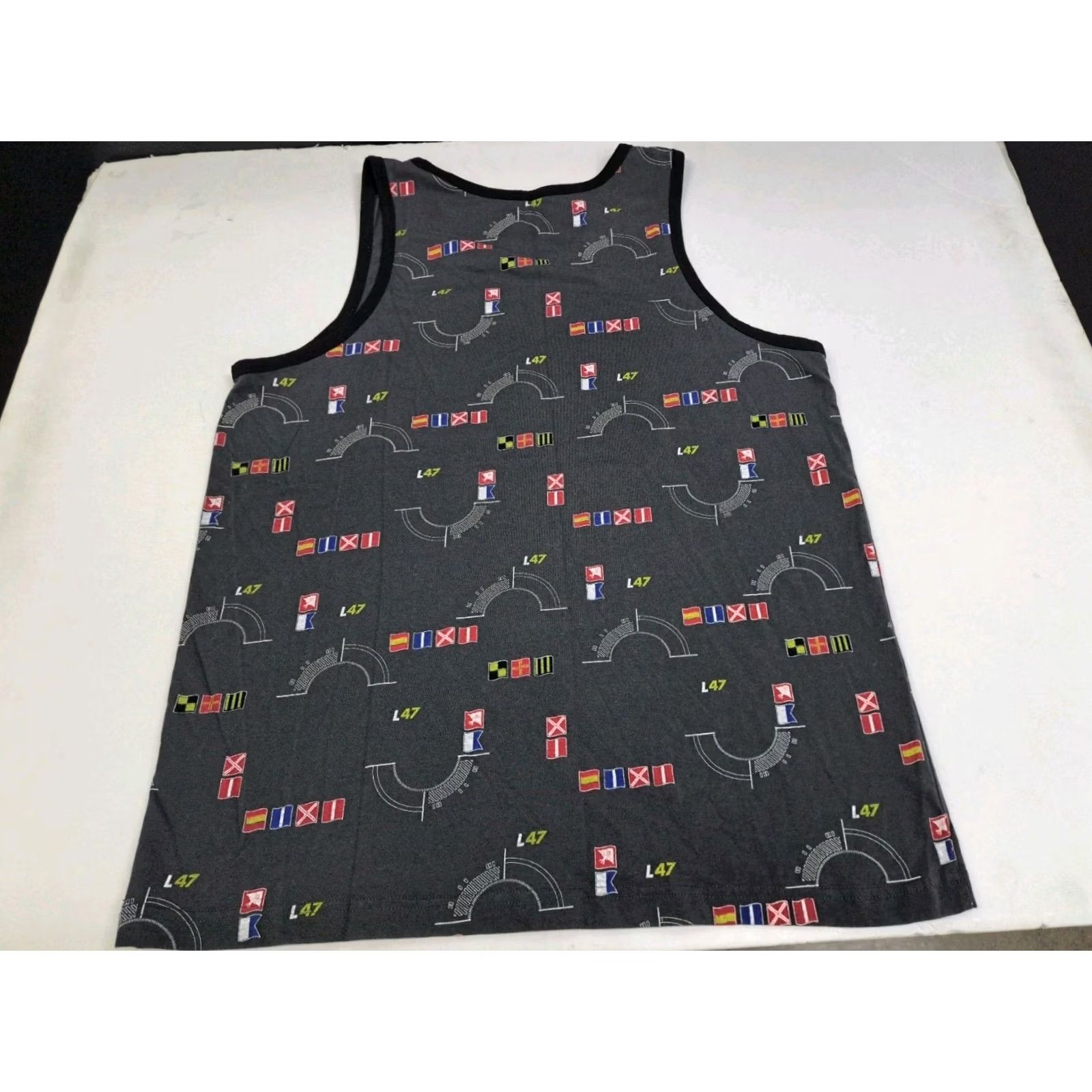 47 LRG 47 Mens Gray Tank Top Size Large Sleeveless Round Neck Cotton Polyester Embroidered Logo Premium Fit Shirt/Top Size US L / EU 52-54 / 3 - 4 Thumbnail
