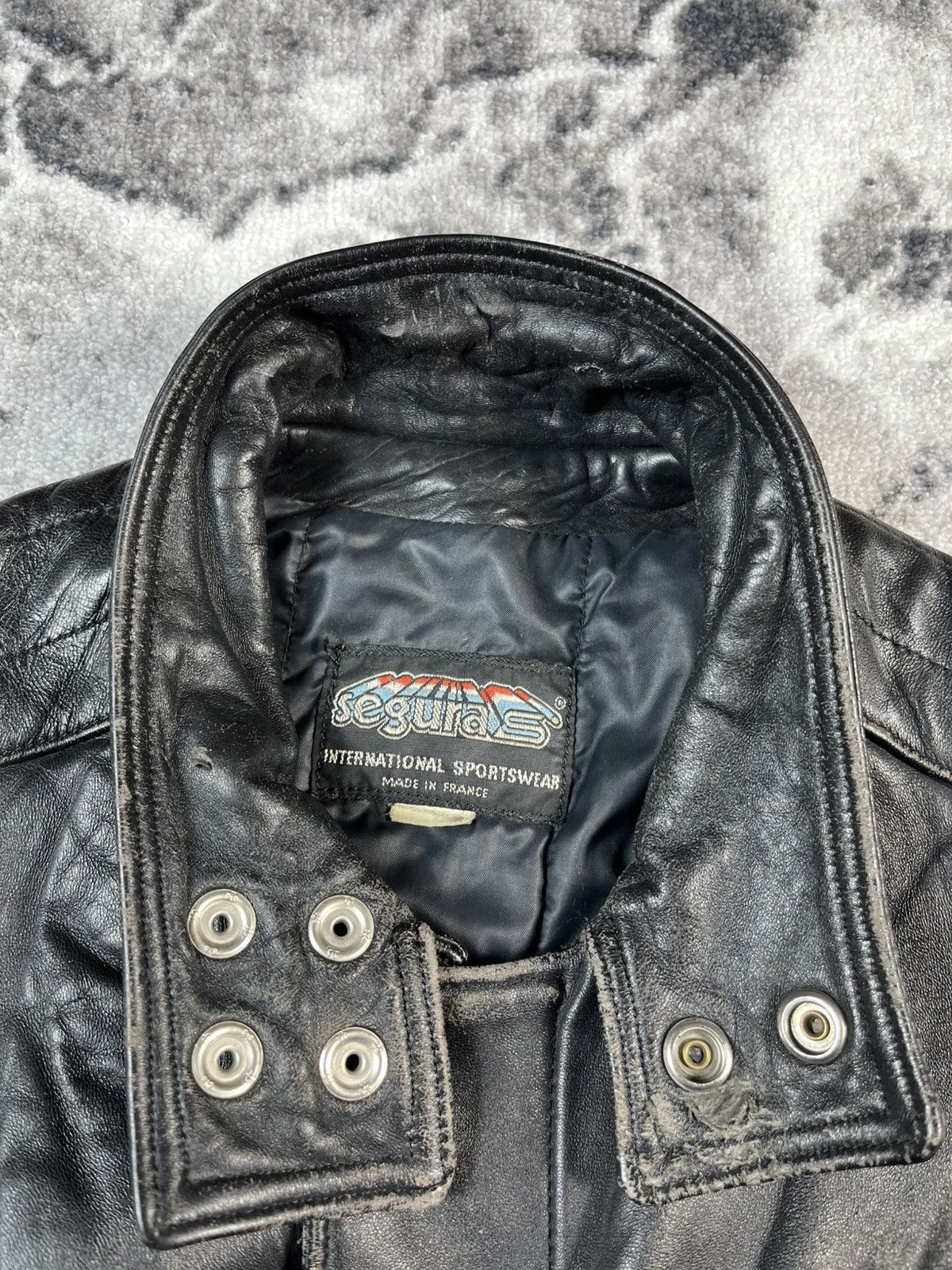 Other Vintage Segura Leather Bomber Jacket France 90s Black Size US M / EU 48-50 / 2 - 13 Thumbnail