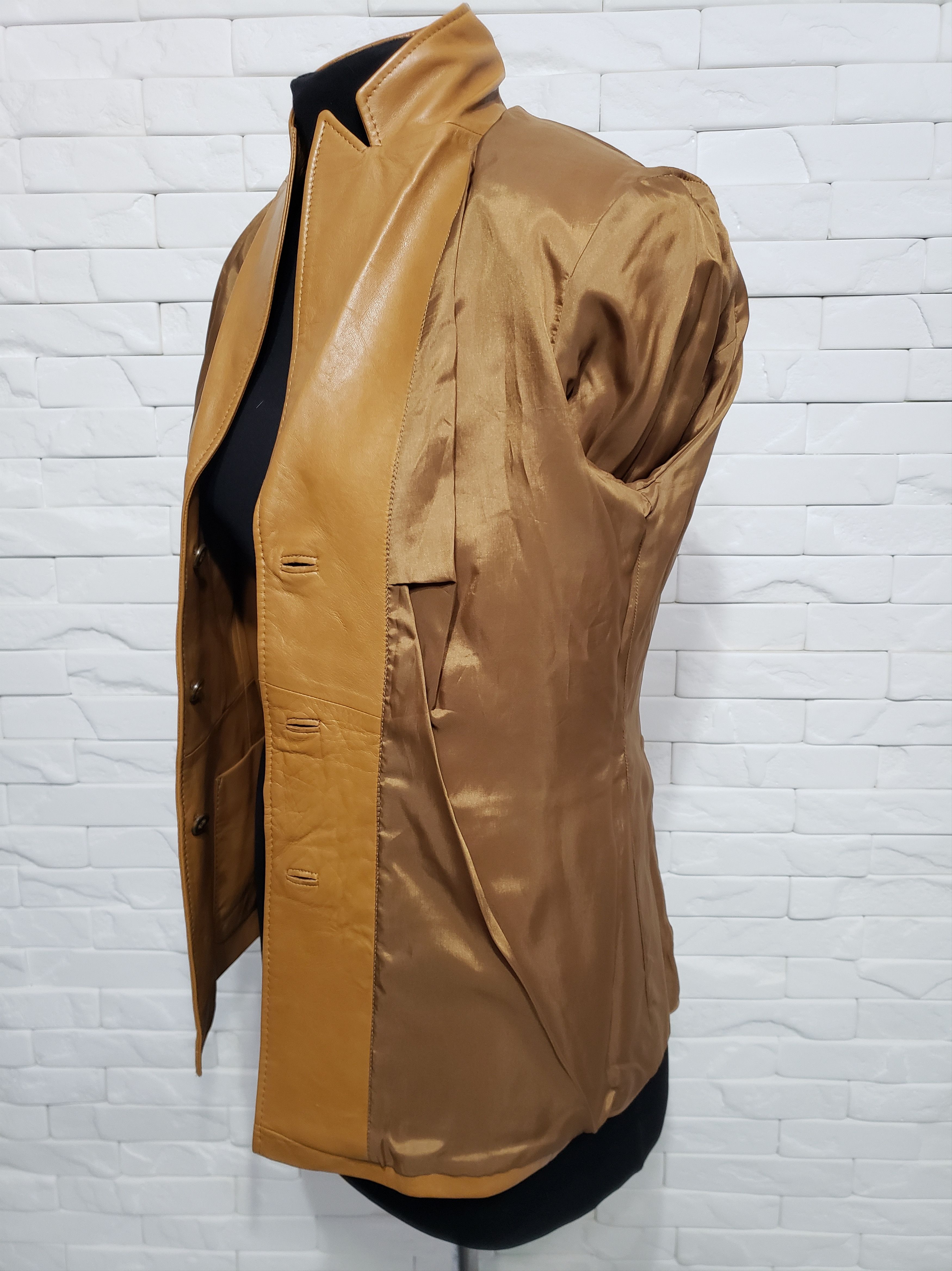 Genuine Leather Stylish brown leather jacket for women. Size M / US 6-8 / IT 42-44 - 9 Thumbnail