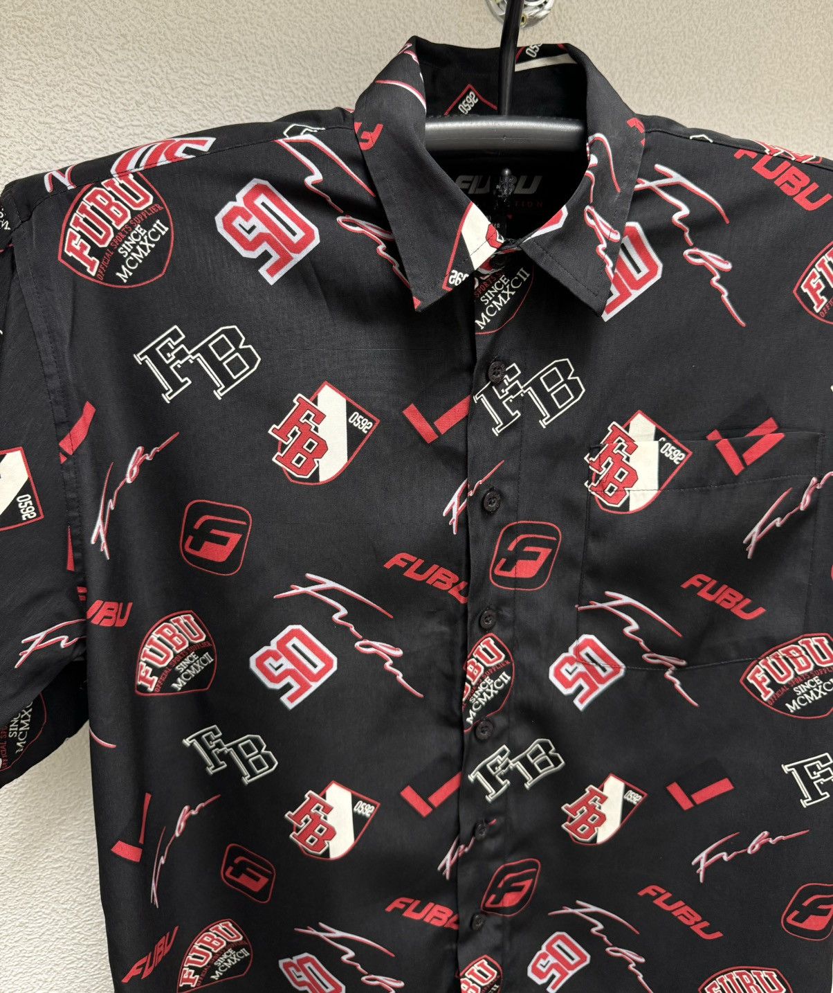 Fubu Fubu fullprint monogram silk shirt L sz Size US L / EU 52-54 / 3 - 7 Thumbnail