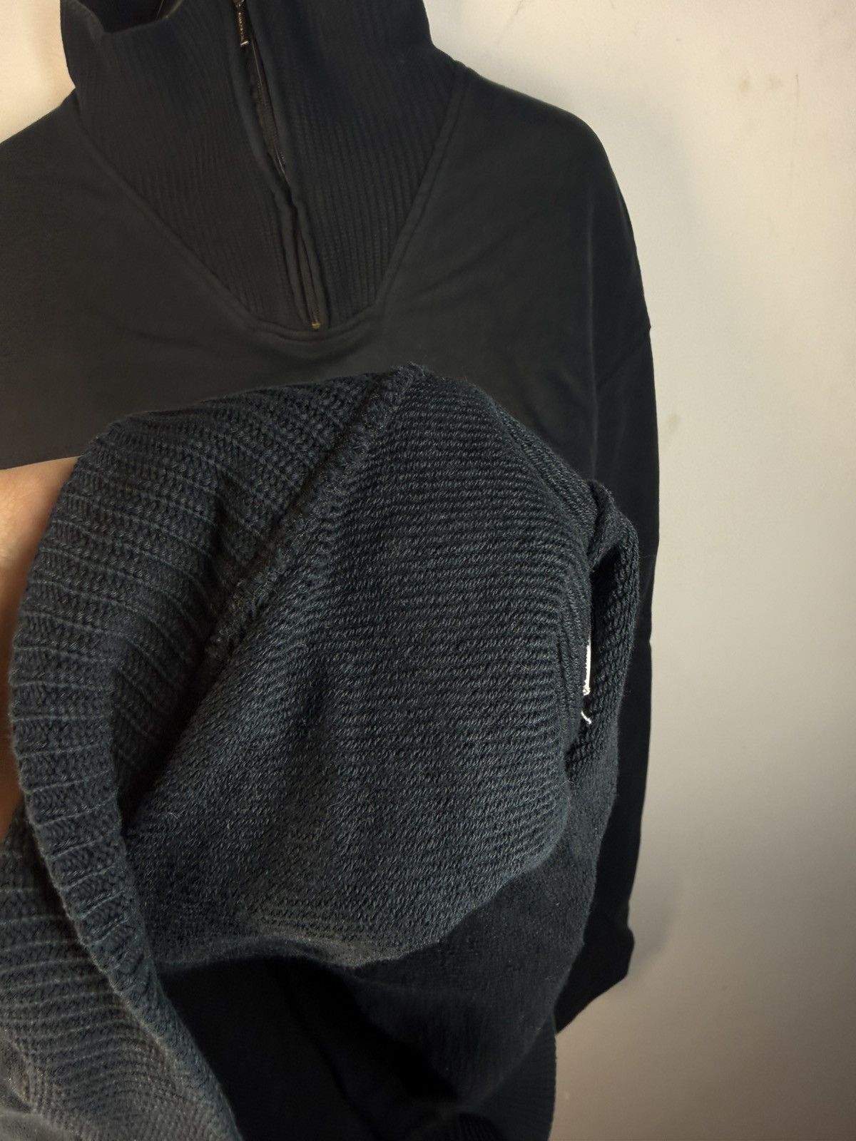 Yves Saint Laurent 90s YSL Sweatshirt 1/4 Quarter Zip Navy Sweater Vintage Size US XL / EU 56 / 4 - 12 Thumbnail