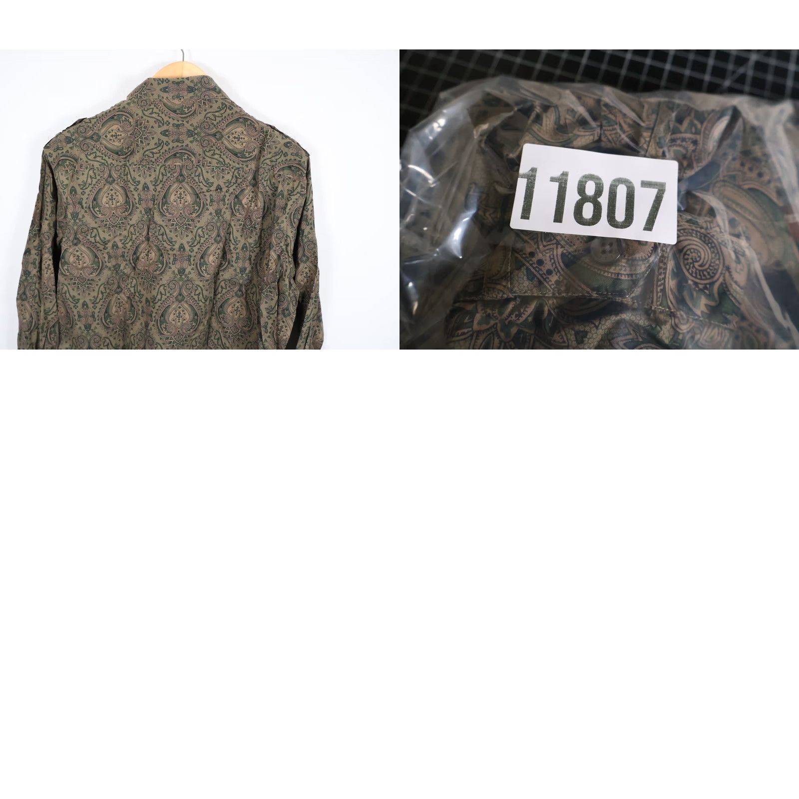 Perry Ellis Perry Ellis Paisley Shirt Mens Large XL Tag Green Long Sleeve Hippie Epaulets Button-Up Size US L / EU 52-54 / 3 - 9 Thumbnail