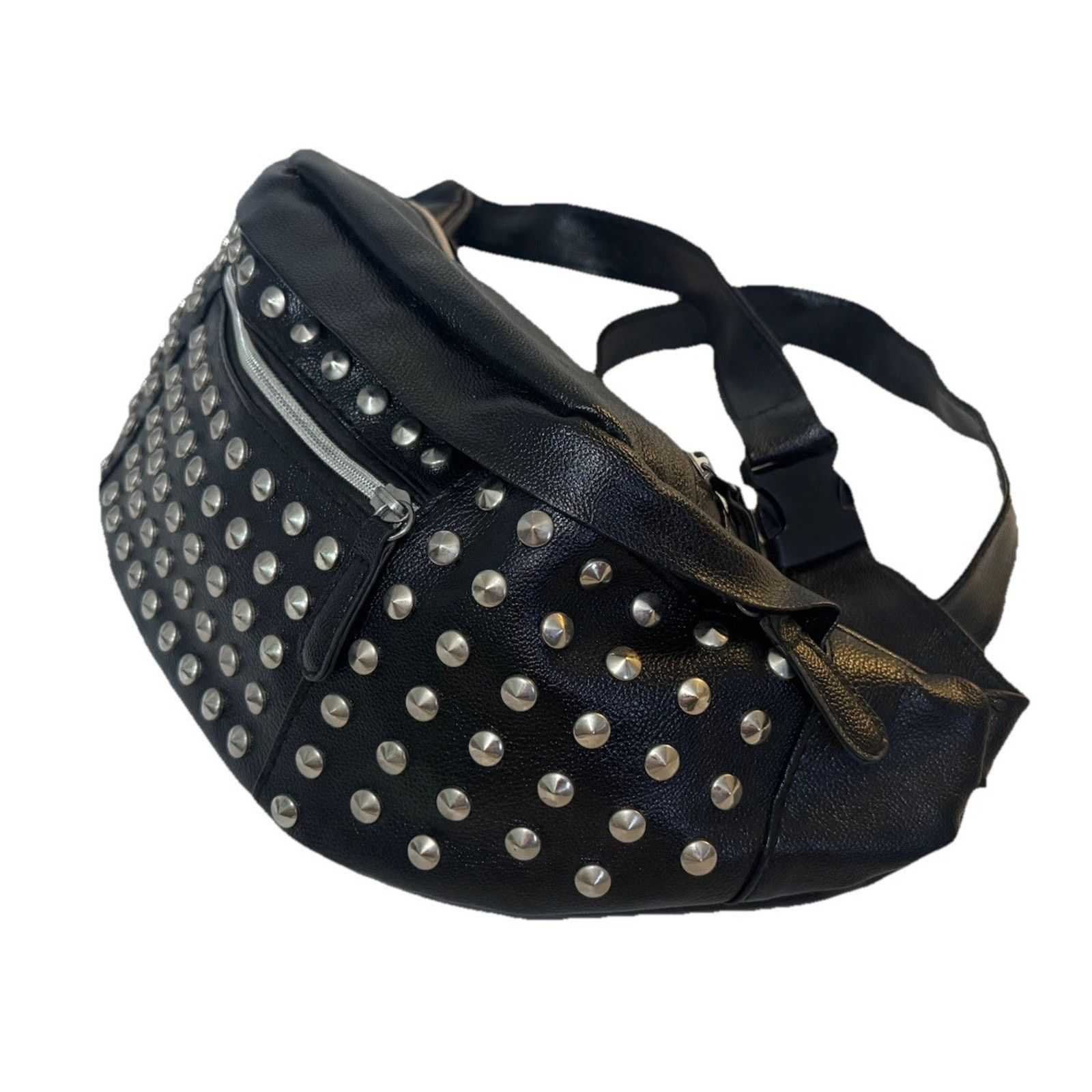 Other Jumbo Spike Studded Crossbody Bag Sling Goth Steampunk Moto Size ONE SIZE - 4 Thumbnail
