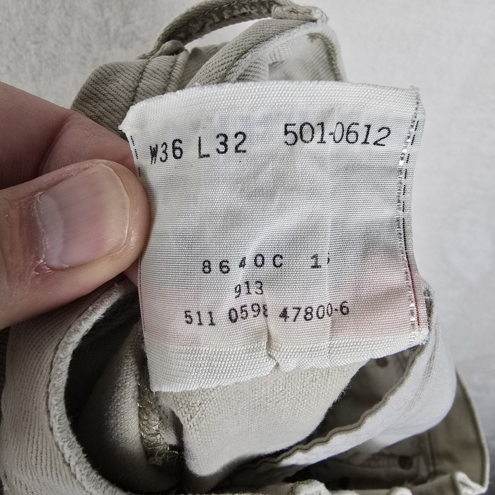 Levi's Vintage Levis 501 Mens 36x32 Beige 34x30 USA Made 90s 1998 Size US 34 / EU 50 - 7 Thumbnail
