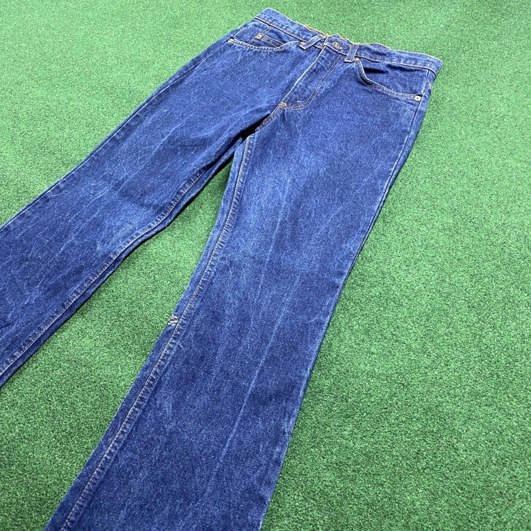 Levi's VINTAGE Levi's 517 Jeans Mens 29 Blue 70s Denim Flare FITS 28x29 USA MADE Size US 29 - 2 Thumbnail