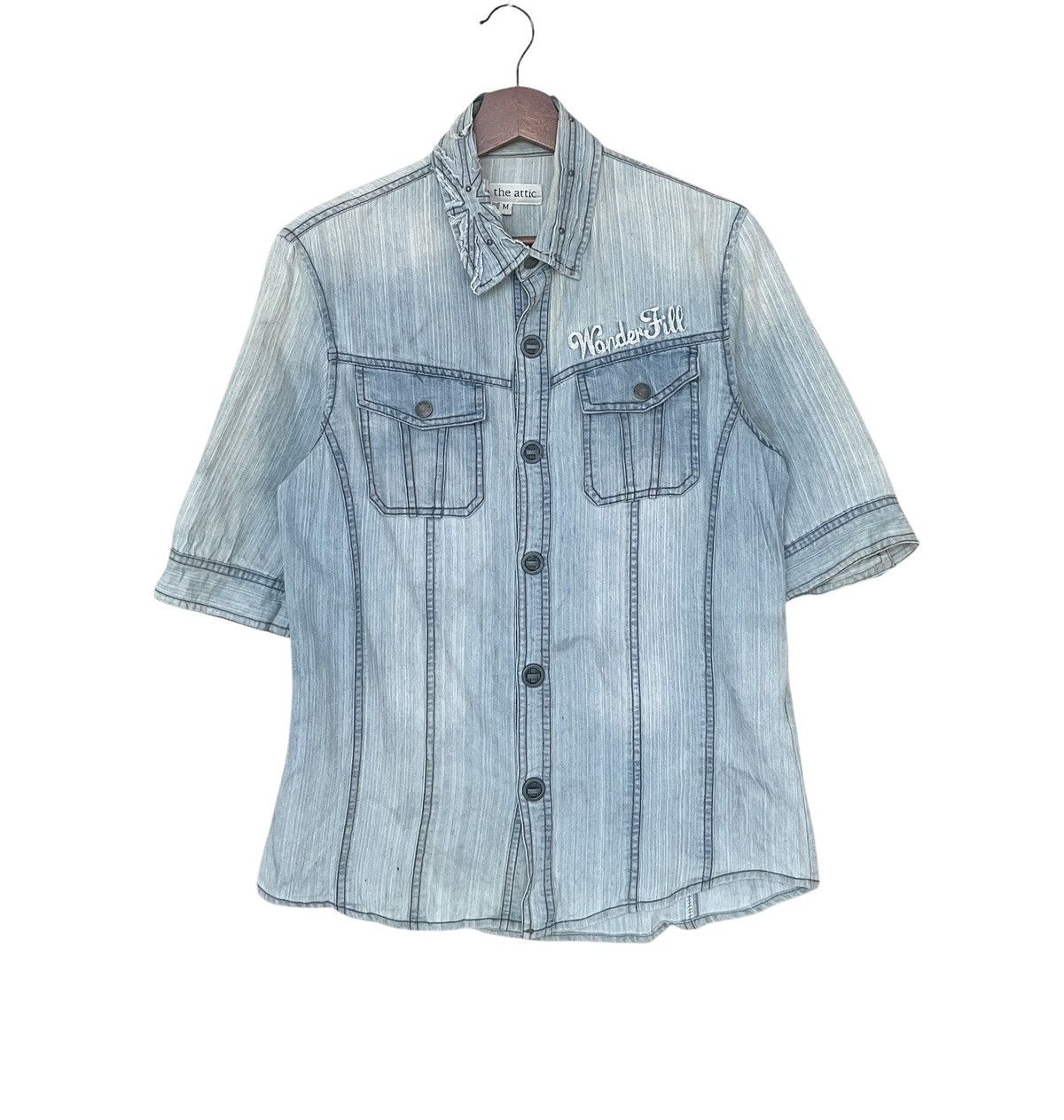 In The Attic × Japanese Brand Vintage Japanese Brand In the Attic Denim Shirt 2000s Size US M / EU 48-50 / 2 - 1 Thumbnail