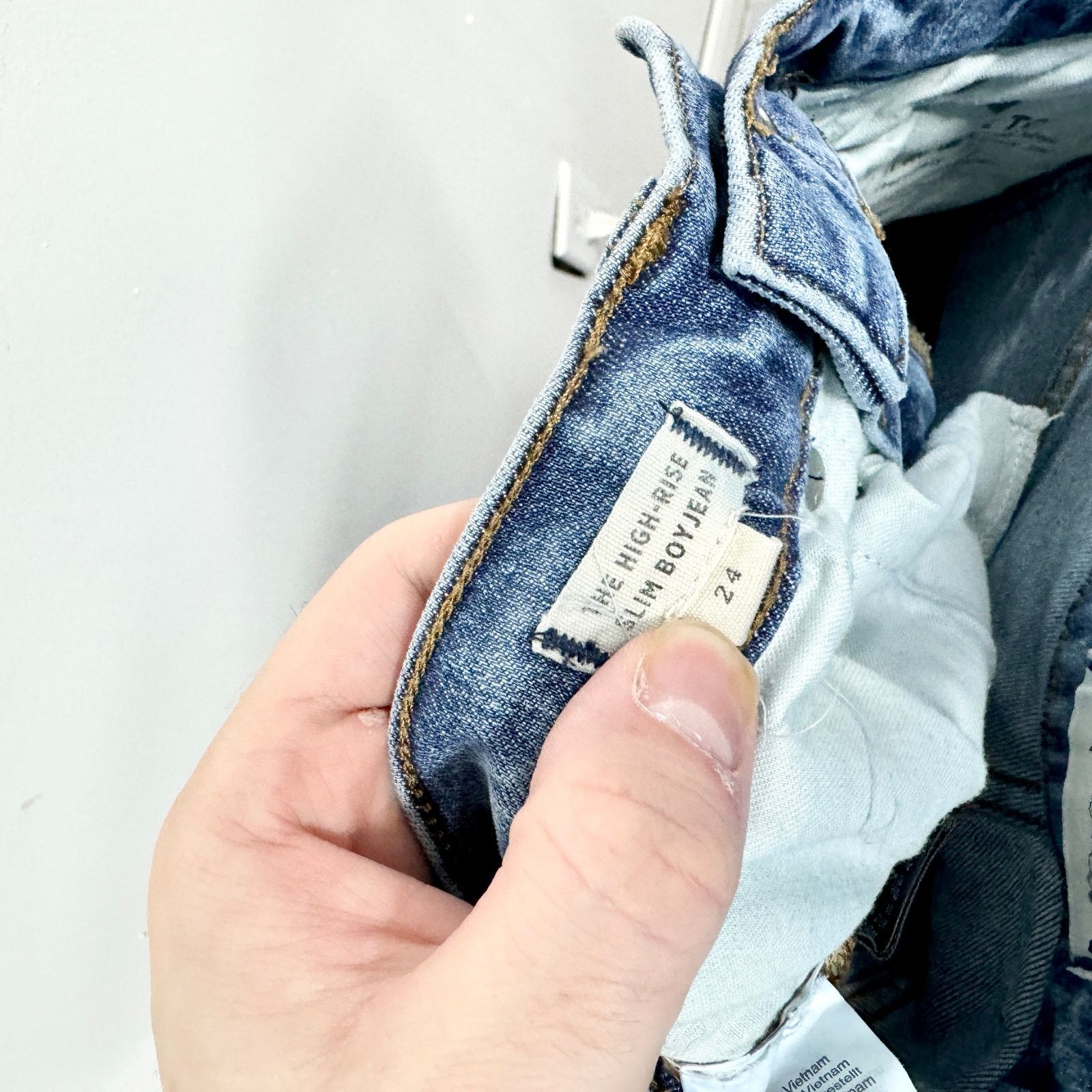 Madewell Madewell Women The High Rise Dark Washed Slim Boy Jean Sz 24 Size 24" / US 00 / IT 34 - 3 Thumbnail