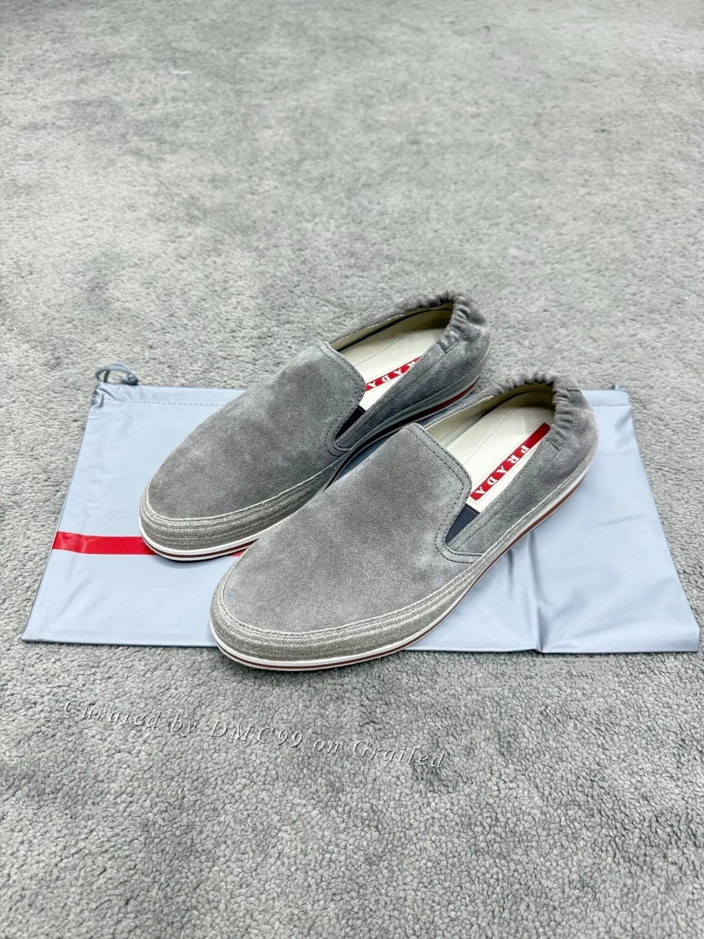Prada Men's Prada 4D 2363 Luxery Slip On Boat Espadrilles Sz 8US