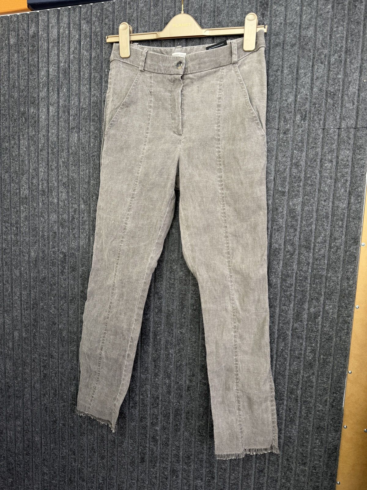 Annette Gortz Vintage Annette Gortz Gray Linen Blend Cropped women’s Pants Size 25" / US 0 / IT 36 - 2 Thumbnail