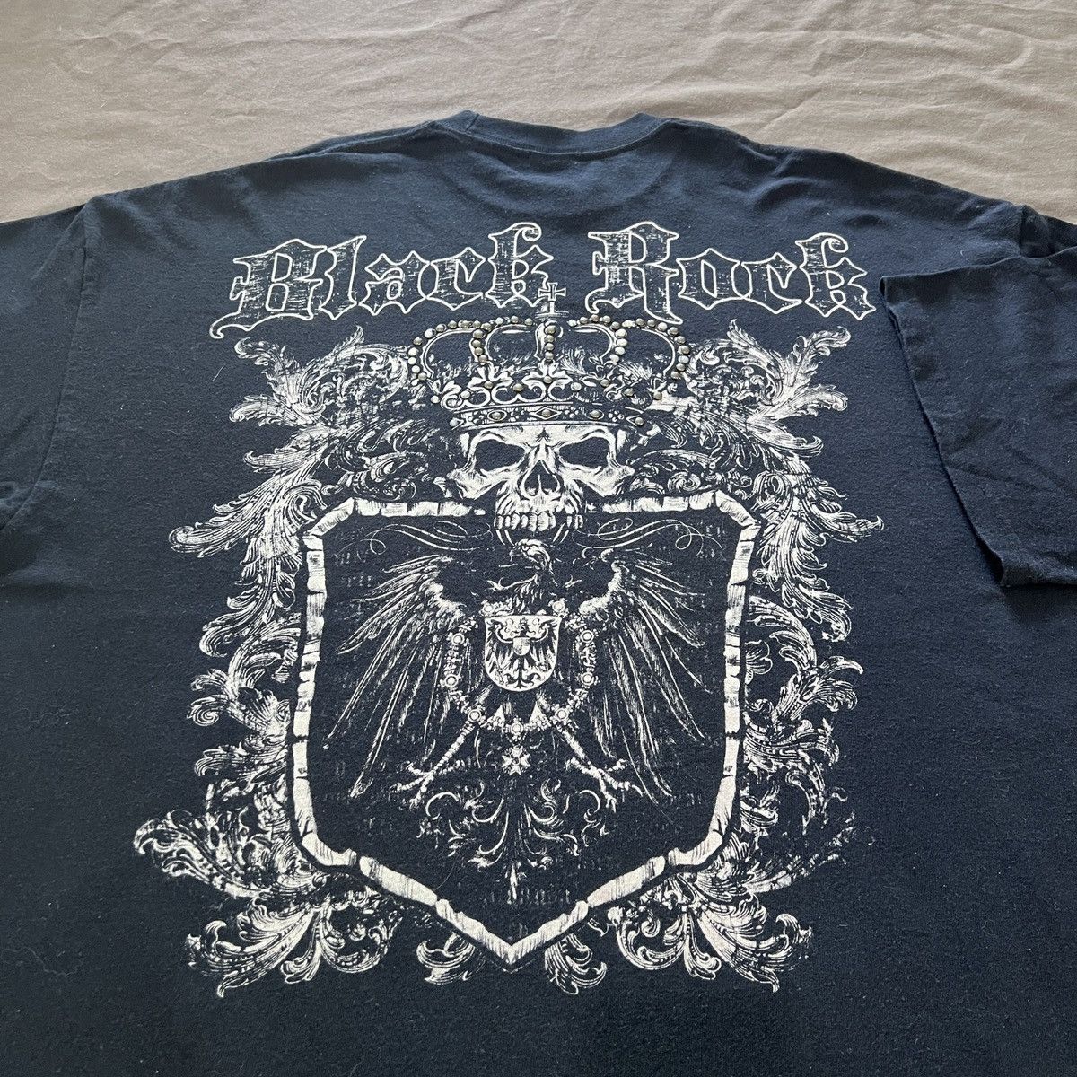 Vintage Y2K Black Rock skull Streetwear 3XL Graphic Fashion Tattoo Size US XXL / EU 58 / 5 - 1 Thumbnail