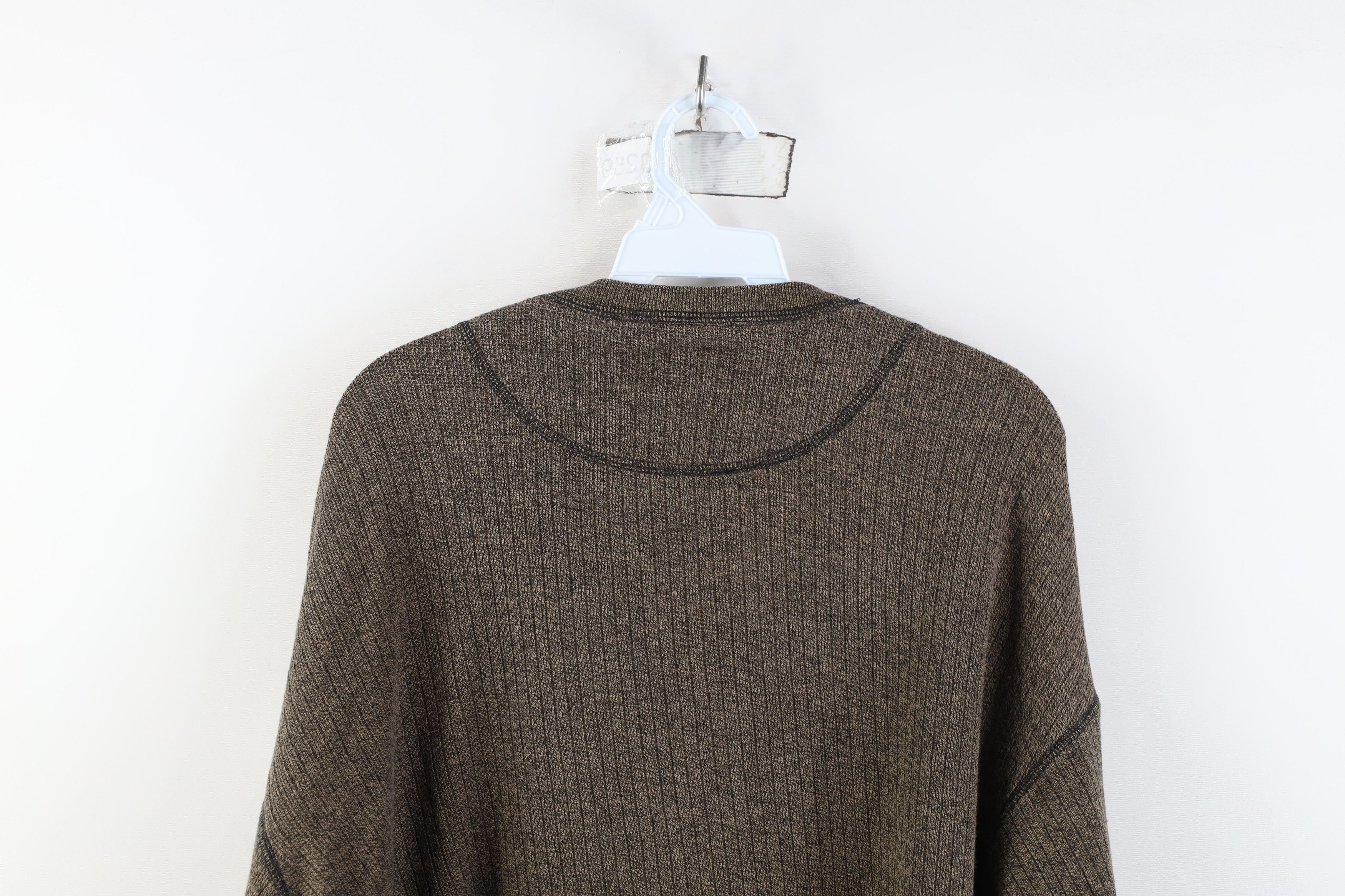 Vintage Vintage 90s Streetwear Ribbed Long Sleeve Henley T-Shirt Size US XL / EU 56 / 4 - 9 Thumbnail