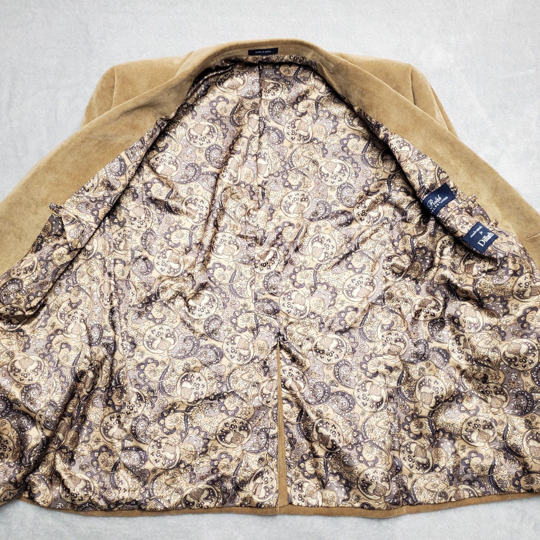 Ralph Lauren VINTAGE Ralph Lauren Blazer Mens 42R Brown Corduroy Polyester Nylon Blend Sports Jacket Size 42R - 6 Thumbnail