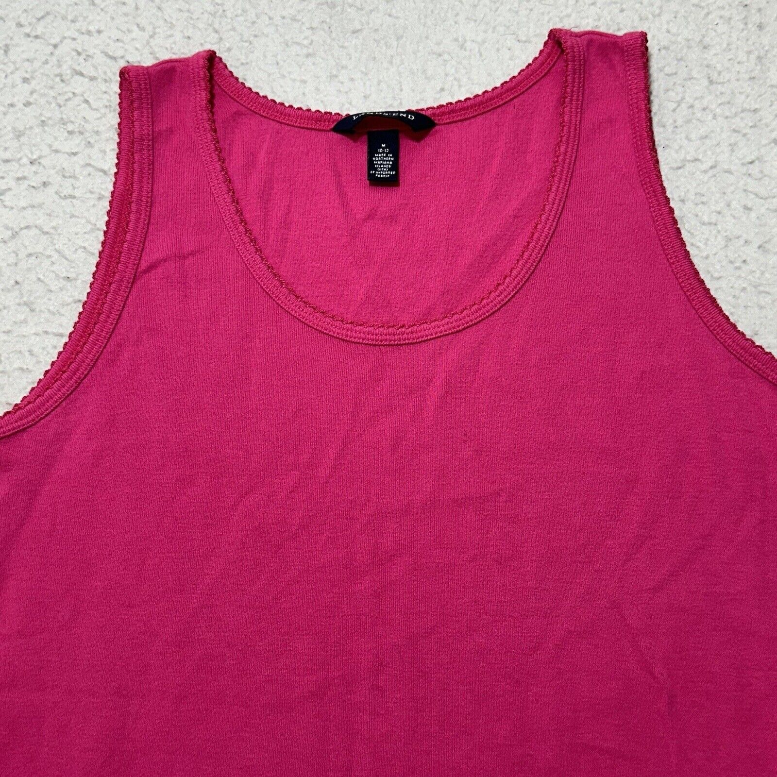 Lands' End Vintage Lands’ End Medium (10-12) Tank Top Hot Pink Shirt Size M / US 6-8 / IT 42-44 - 2 Thumbnail