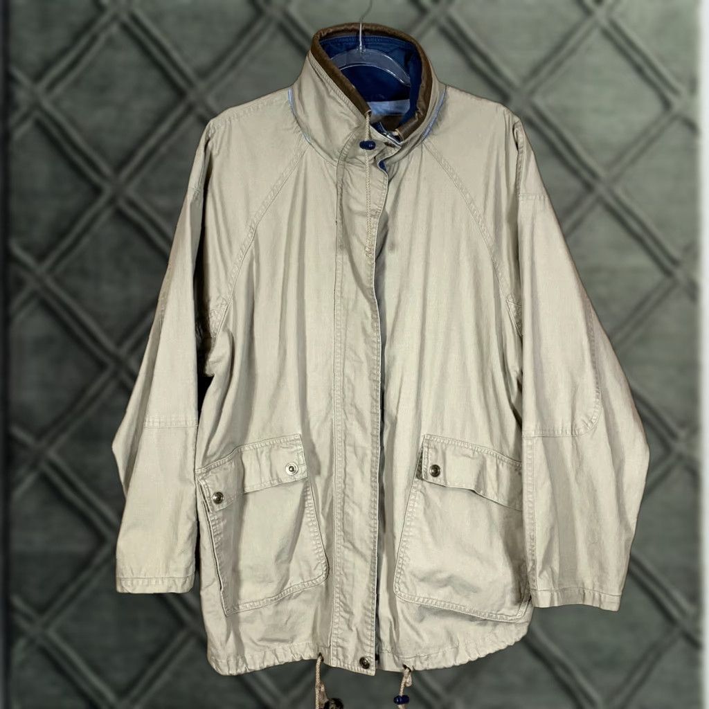 Vintage VINTAGE Climate Zone Mens Full Zip Hooded Jacket Pocket Outdoors M Beige Size US M / EU 48-50 / 2 - 1 Thumbnail
