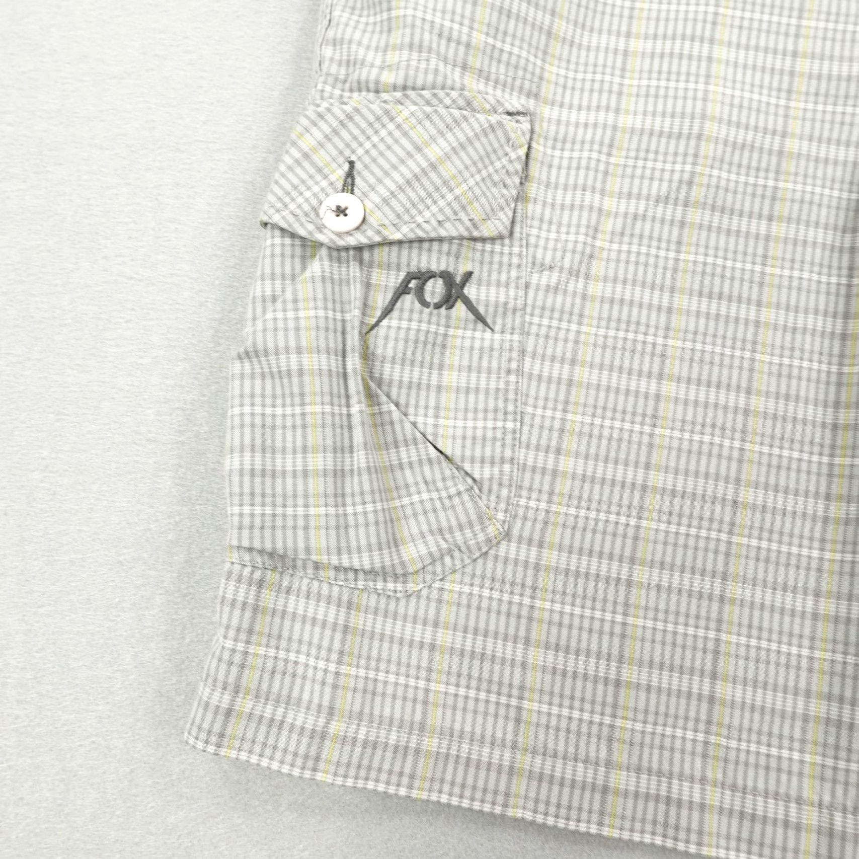 Vintage Fox Cargo Shorts Mens 34 Gray Plaid Outdoor Skater BMX Racing Outdoors Baggy Size US 34 / EU 50 - 3 Thumbnail