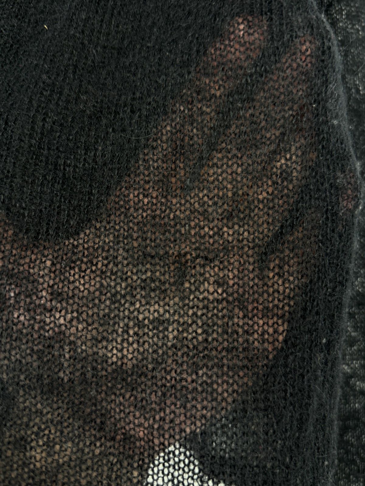 Vintage Y2K Vintage New Scene Black Mohair Blend Mesh Knit Sweater Size M / US 6-8 / IT 42-44 - 8 Thumbnail