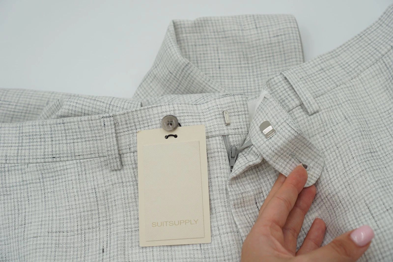 Suitsupply Men Suitsupply Pants Soho 100% Pure Linen Grey Size UK/US42 Size 42R - 3 Thumbnail