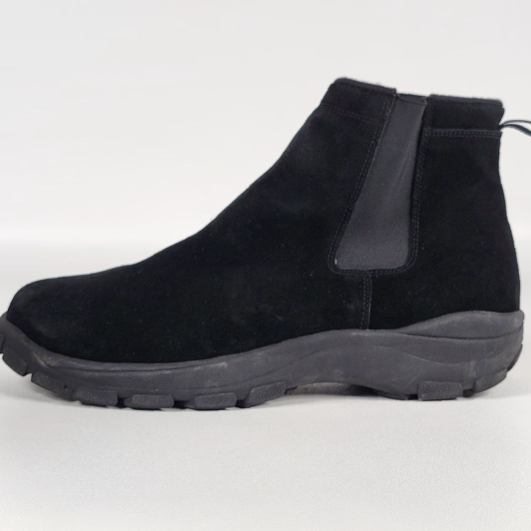 Lands' End VINTAGE Lands' End Dark Black Suede Pull-On Ankle Boots Men Size 13 Black Suede Leather Upper Men Ankle Boots 79246 Size US 13 / EU 46 - 7 Thumbnail