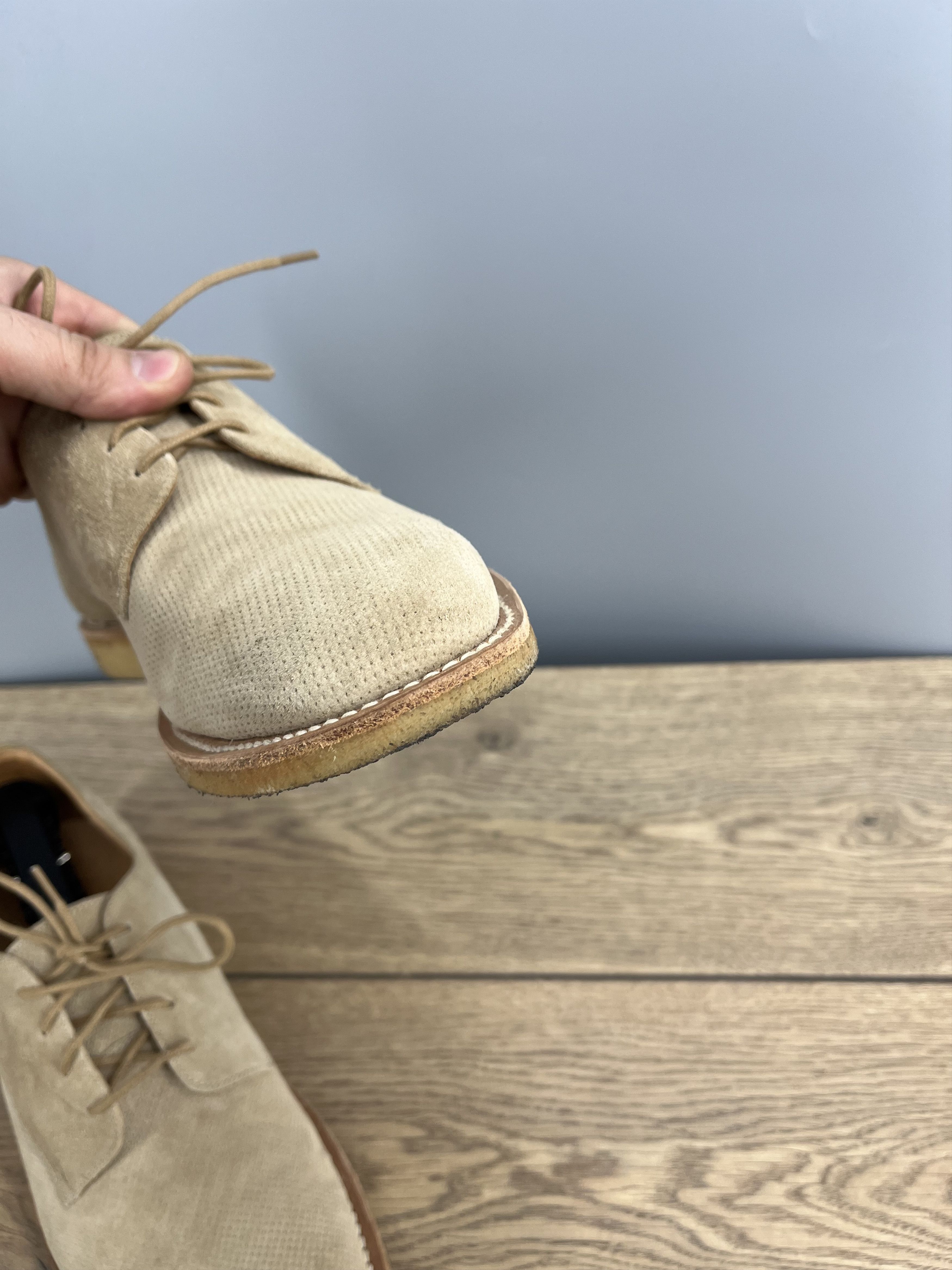 Richard James Richard James Savile Row Suede Derby Shoes Beige UK 9 Size US 9 / EU 42 - 9 Thumbnail