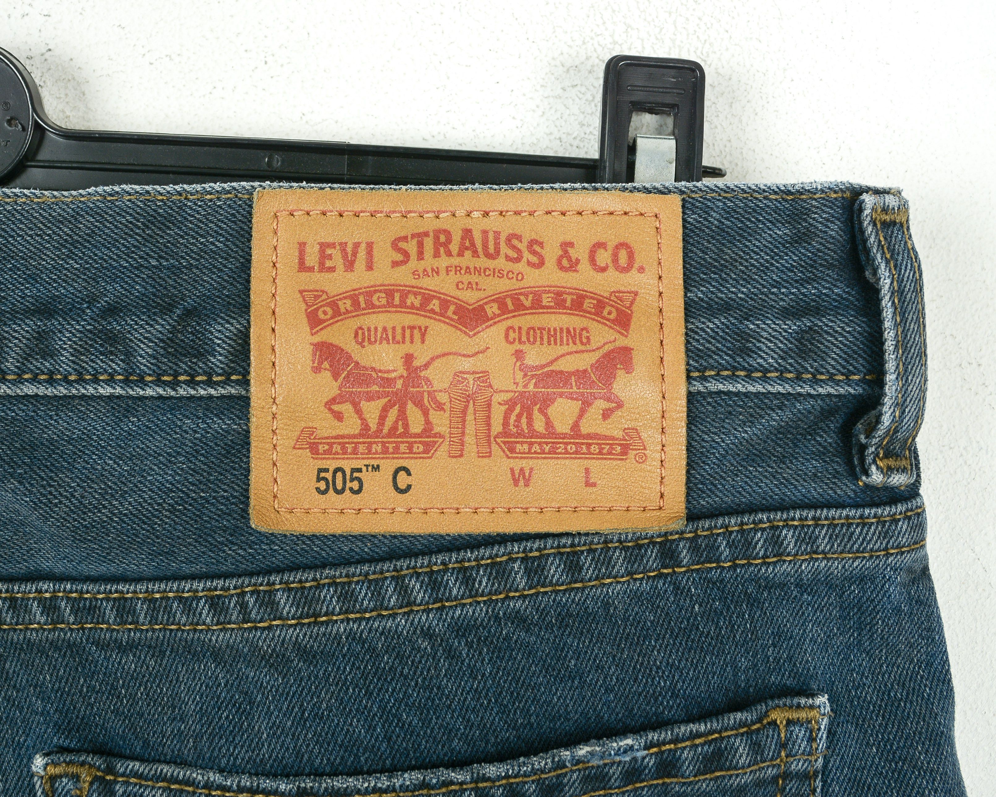 Levi's 505 C Mens W29 L30 Slim Straight Jeans Pants Trousers Ripped Size US 29 - 11 Thumbnail