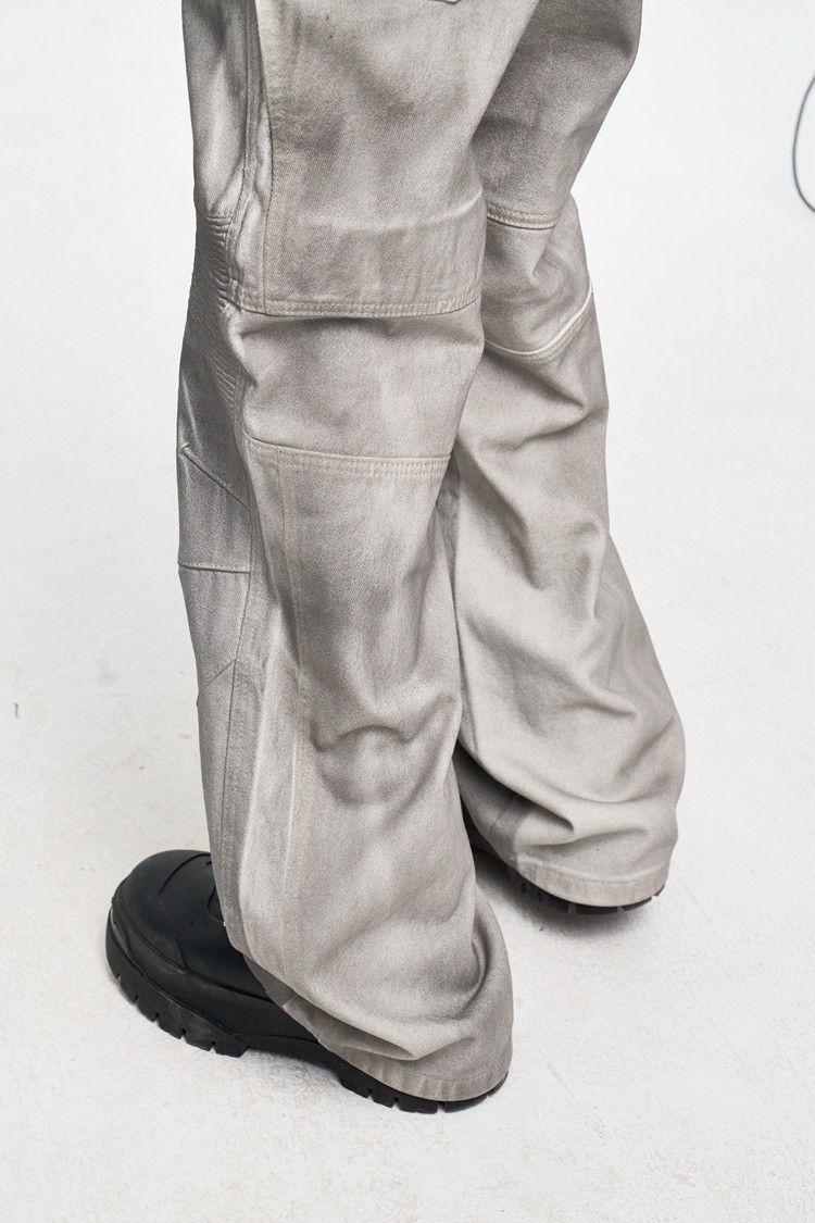Japanese Brand Dirty Dyed Distressed Baggy Jeans Size US 32 / EU 48 - 5 Thumbnail