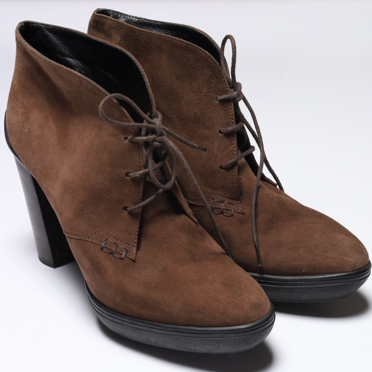 Tod's Tods Suede Brown Pumps Heels Boots Shoes Size US 9.5 / IT 39.5 - 16 Thumbnail