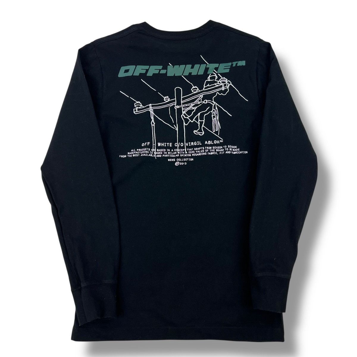 Off-White Off-White Trellis Worker Long Sleeve T Shirt Size US S / EU 44-46 / 1 - 2 Thumbnail