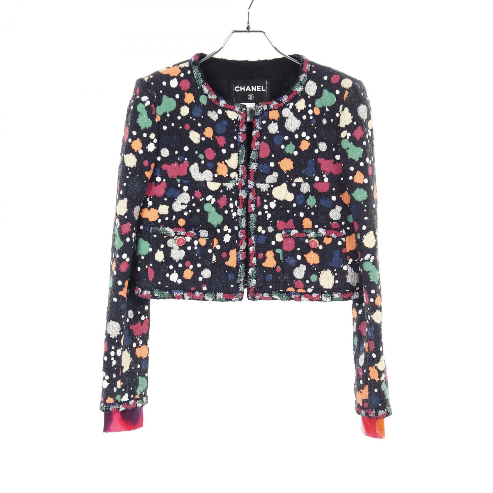 Chanel Chanel Coco Mark Button Cotton Jacket Cotton Outerwear P51354V38405